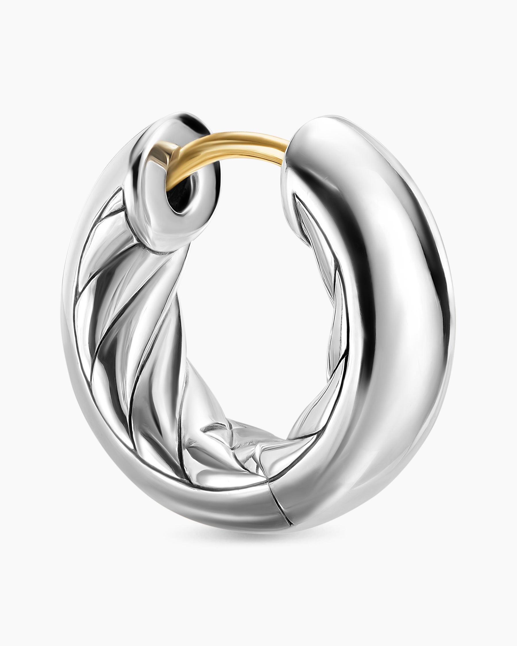 DY Mercer Micro Hoop Earrings in Sterling Silver, 13.4mm - Image 5