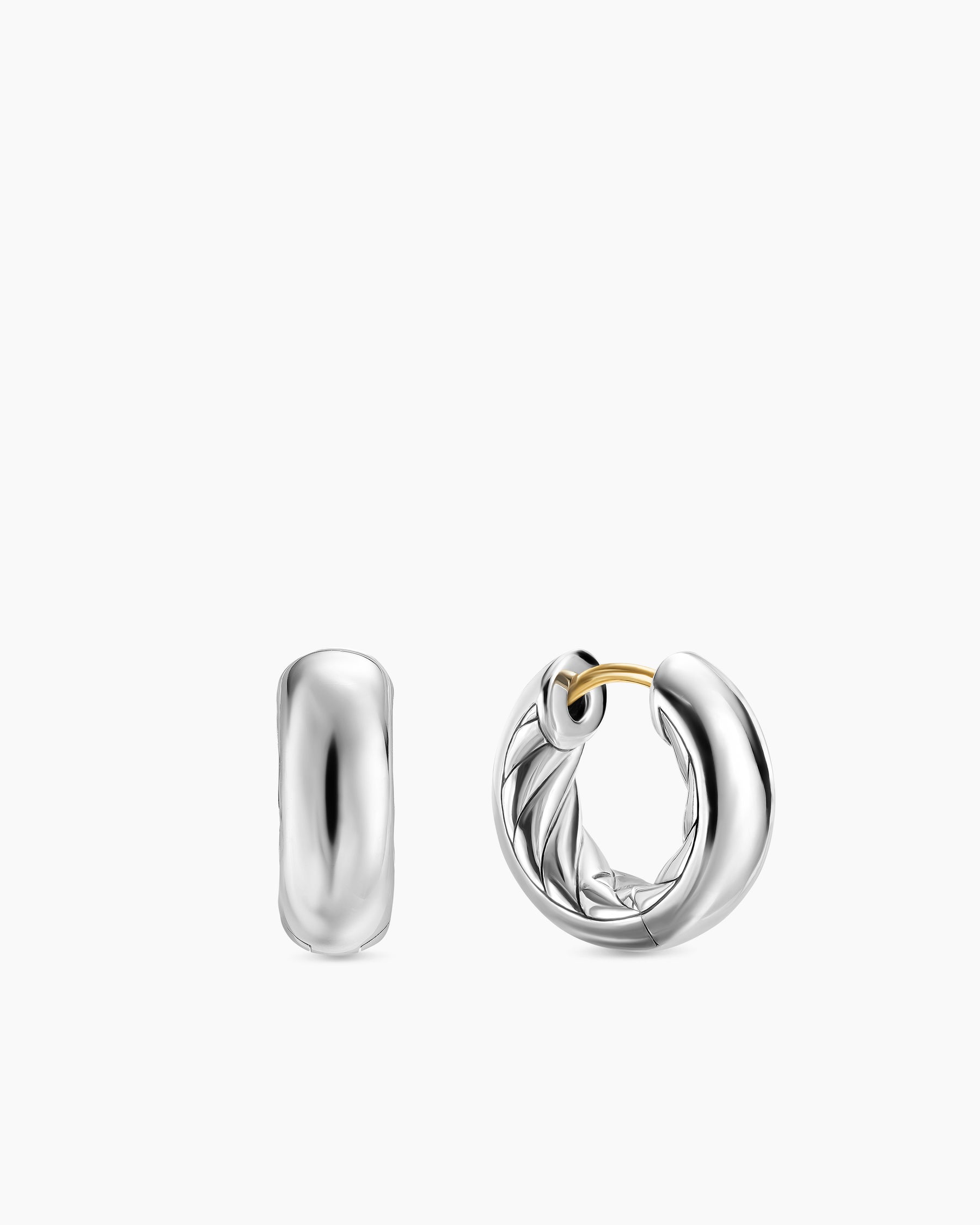 DY Mercer Micro Hoop Earrings in Sterling Silver, 13.4mm