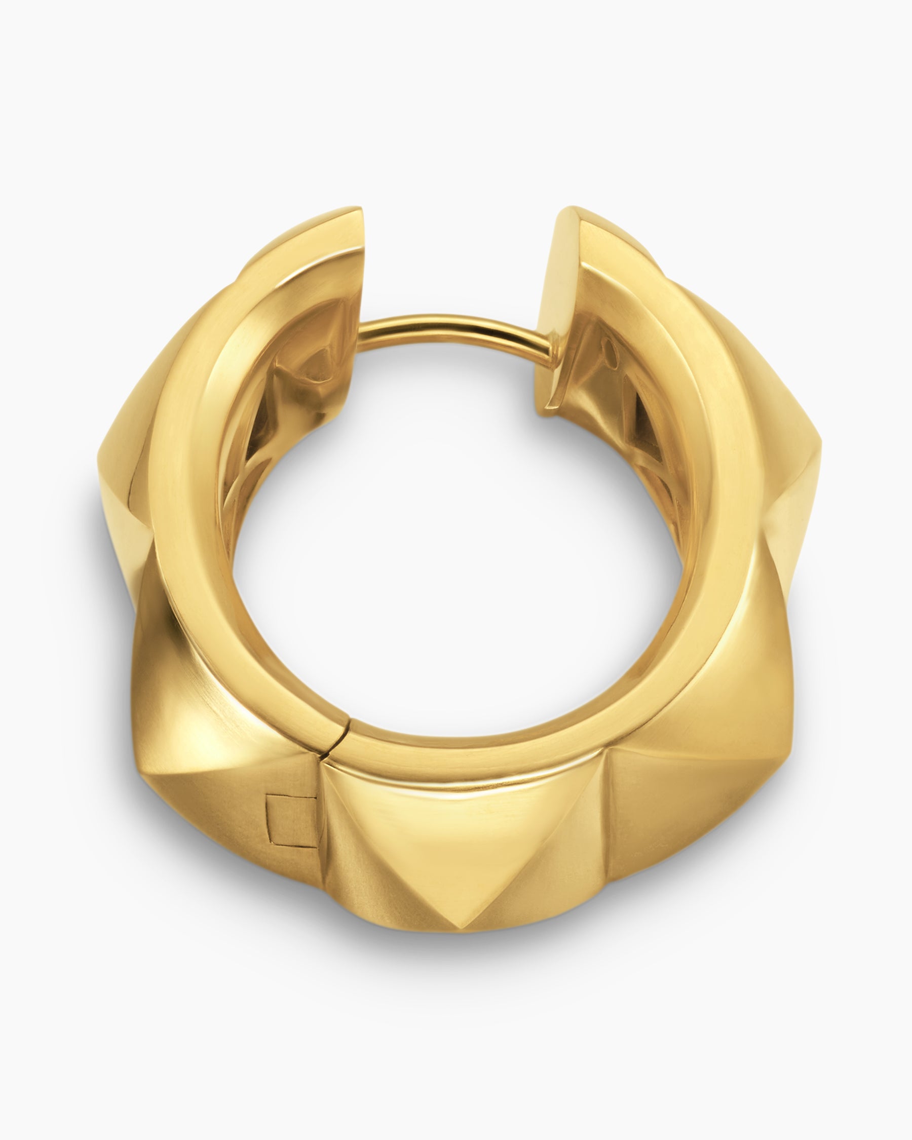 Pyramid Hoop Earrings in 18K Yellow Gold, 23.9mm - Image 3