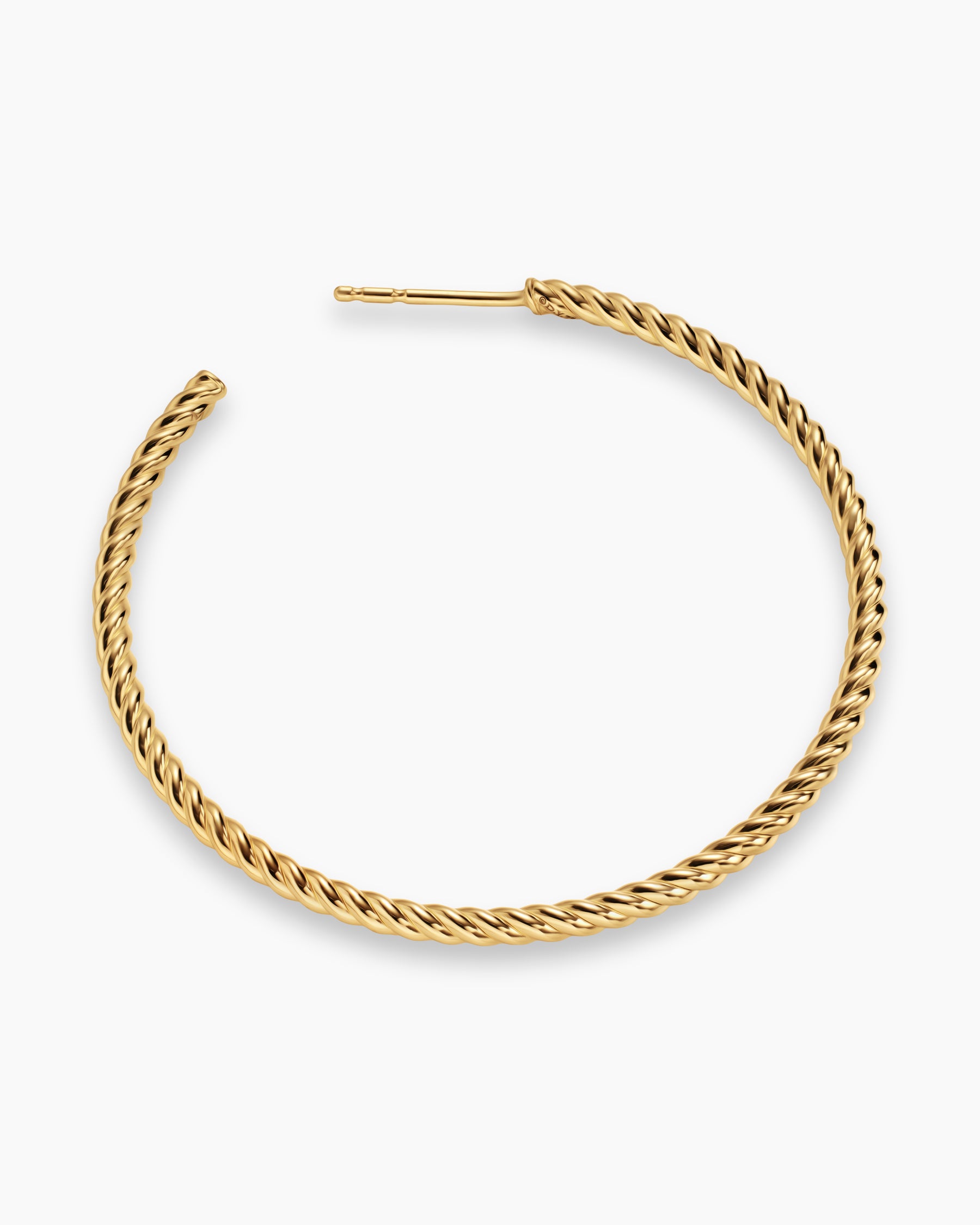 Cablespira Hoop Earrings in 18K Yellow Gold, 42.3mm - Image 3