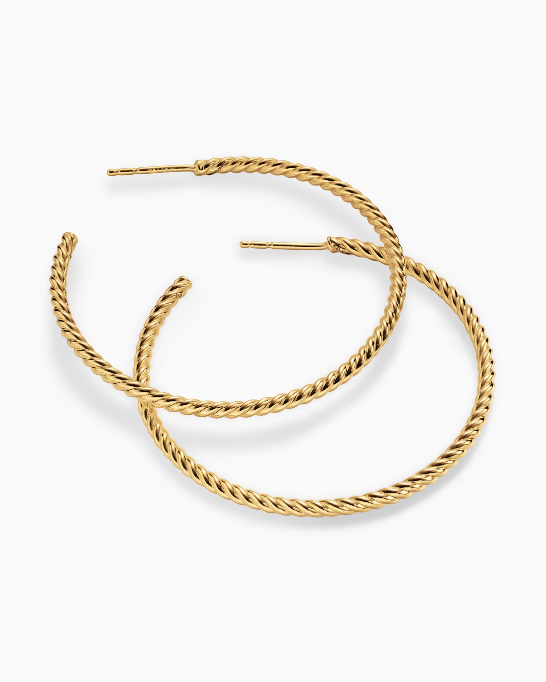 Cablespira Hoop Earrings in 18K Yellow Gold, 42.3mm - Image 4