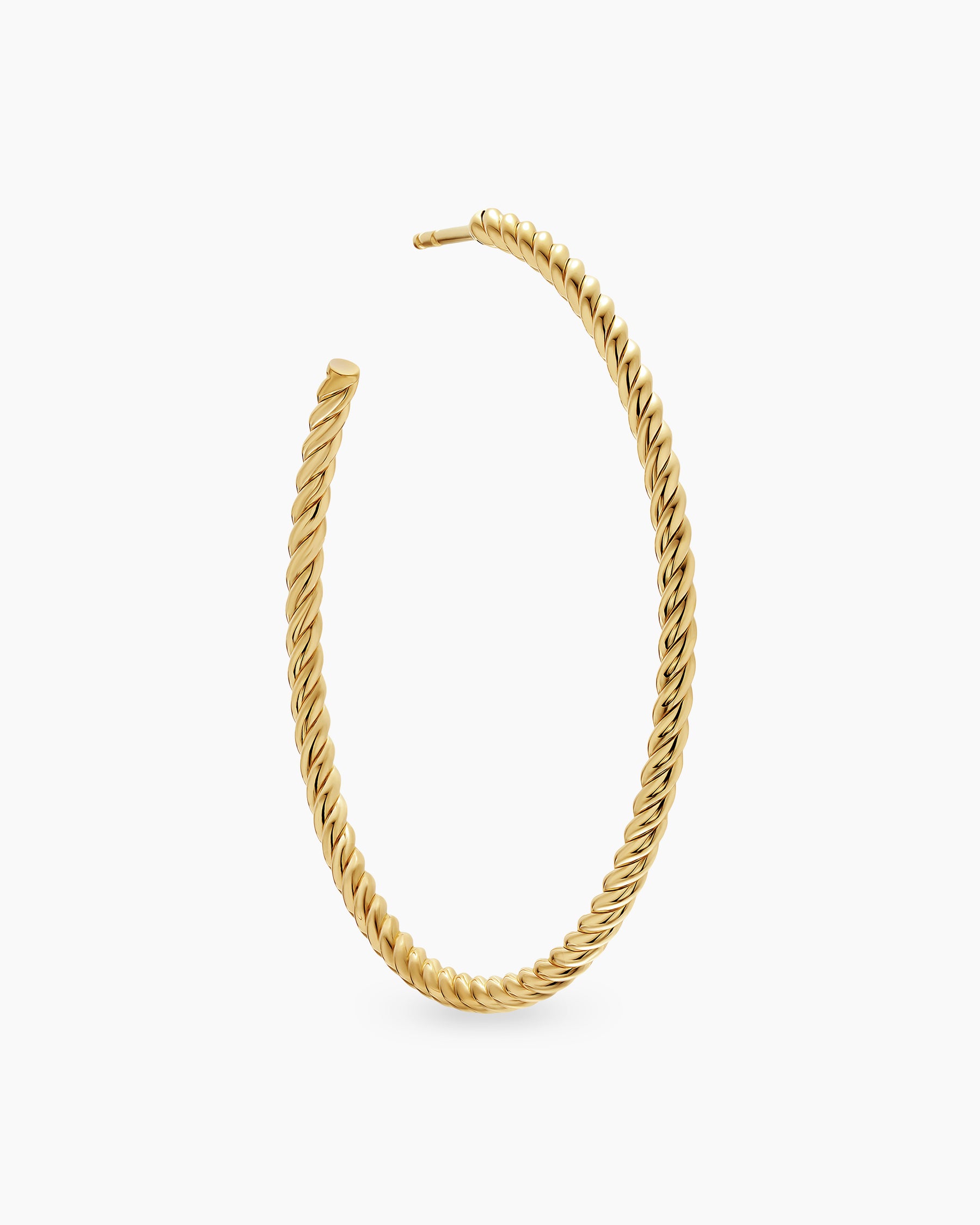 Cablespira Hoop Earrings in 18K Yellow Gold, 42.3mm - Image 5