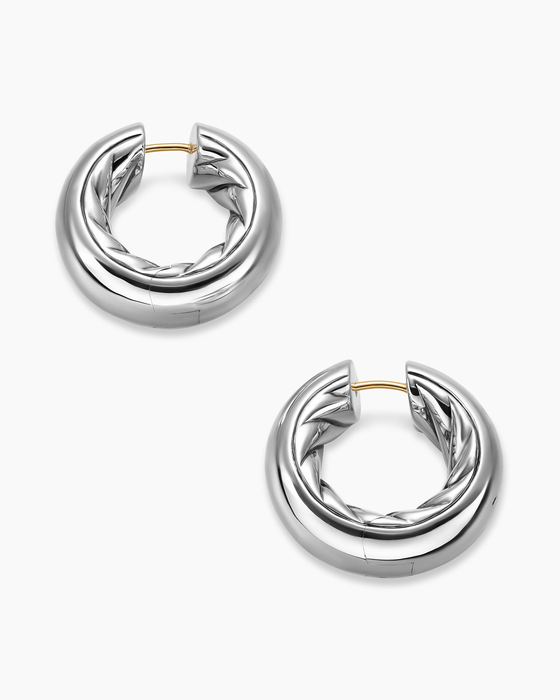 DY Mercer Hoop Earrings in Sterling Silver, 24.7mm - Image 4