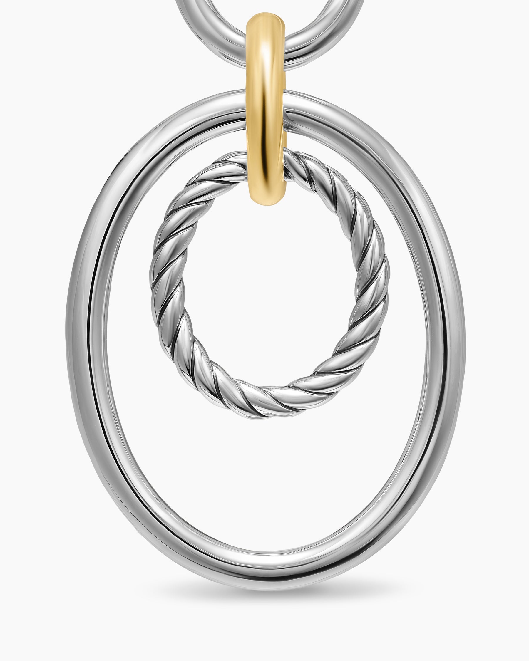 DY Mercer Mobile Drop Earrings in Sterling Silver with 18K Yellow Gold, 65.7mm - Image 4