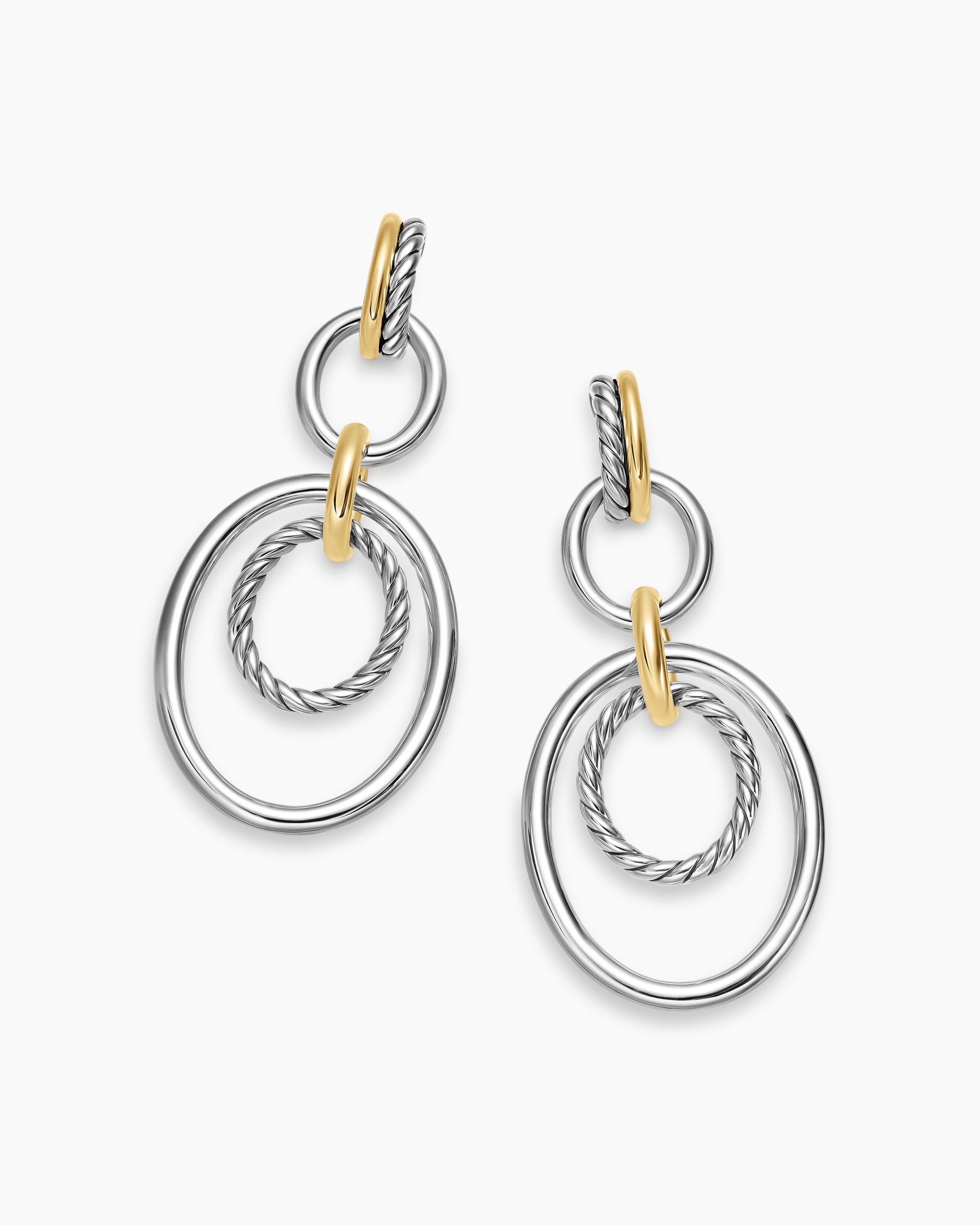 DY Mercer Mobile Drop Earrings in Sterling Silver with 18K Yellow Gold, 65.7mm - Image 5