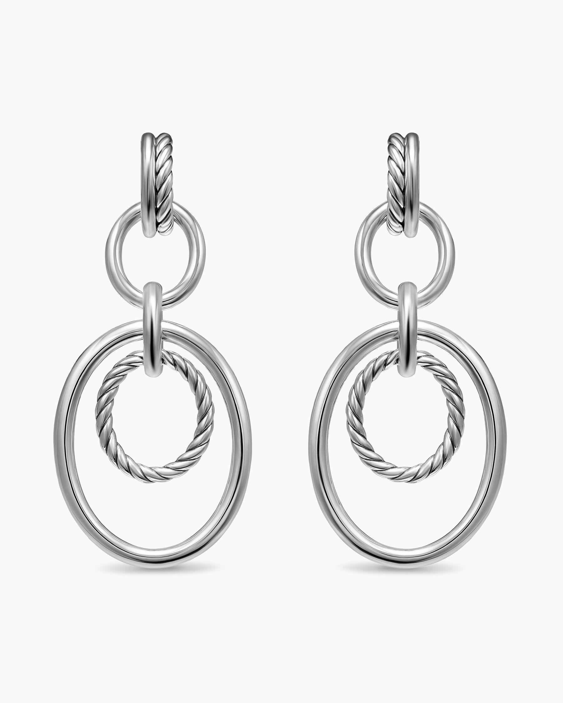DY Mercer Mobile Drop Earrings in Sterling Silver, 65.7mm