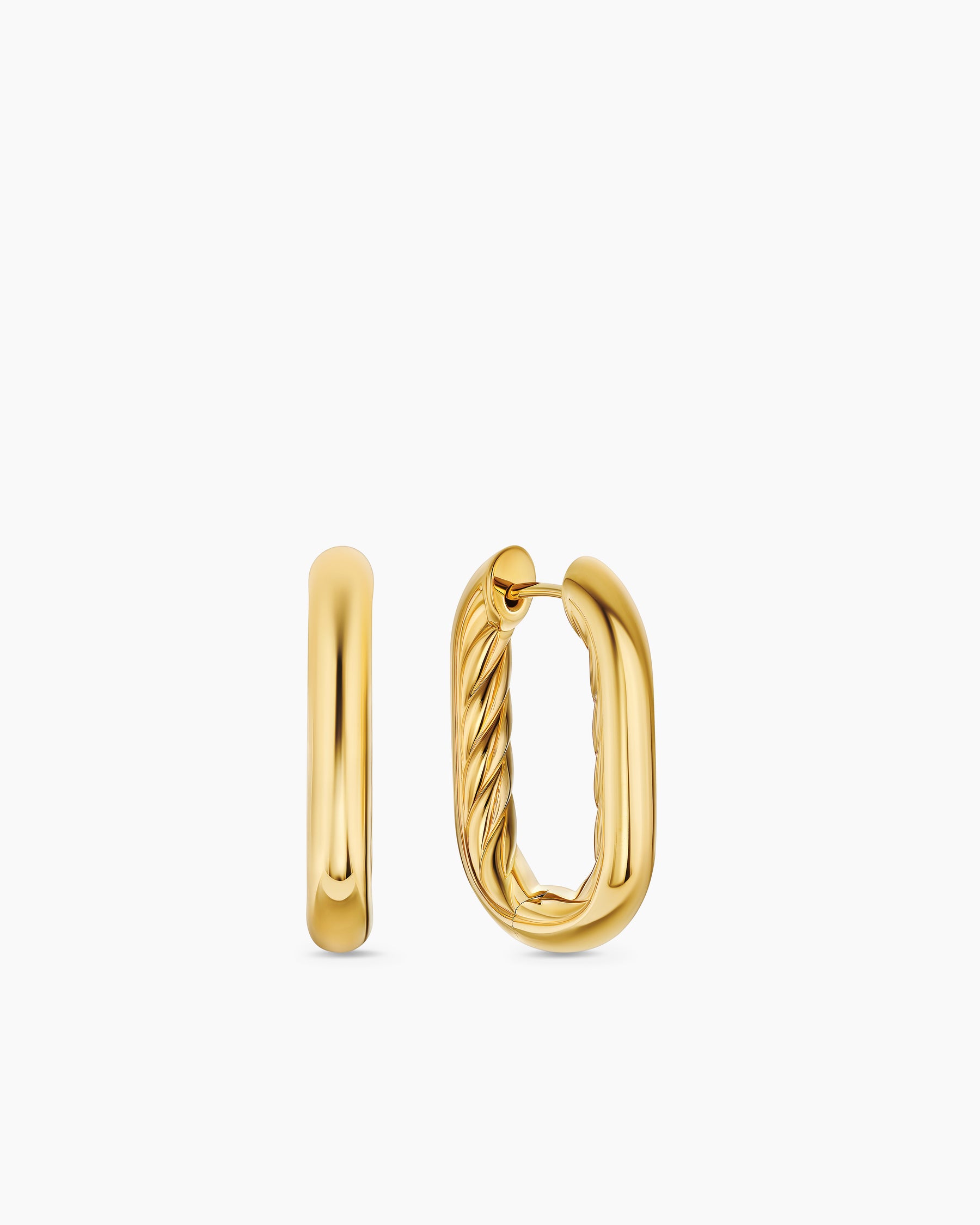 DY Madison Smooth Hoop Earrings in 18K Yellow Gold, 24.3mm