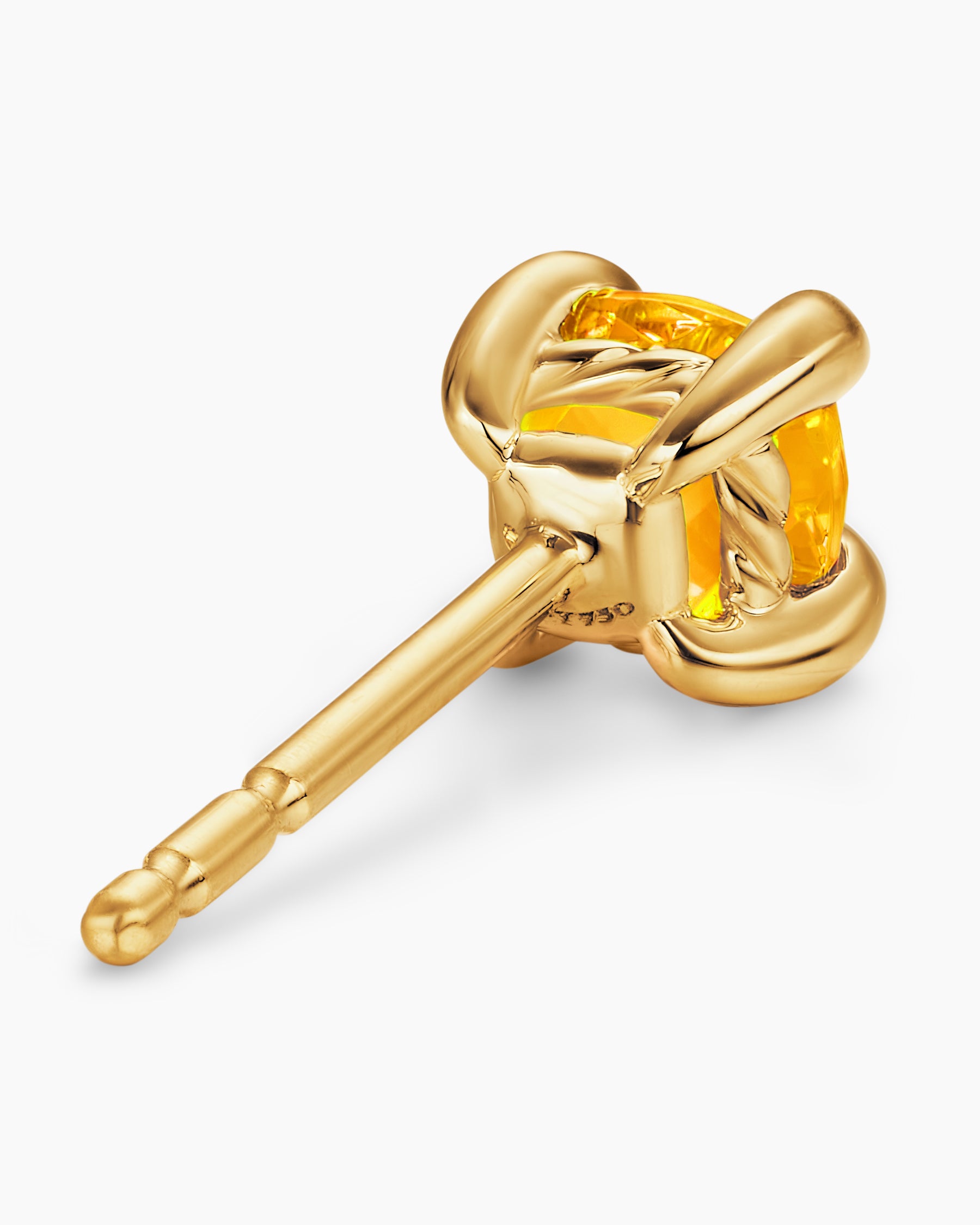 Micro Chatelaine Stud Earrings in 18K Yellow Gold with Citrine, 4.8mm - Image 5