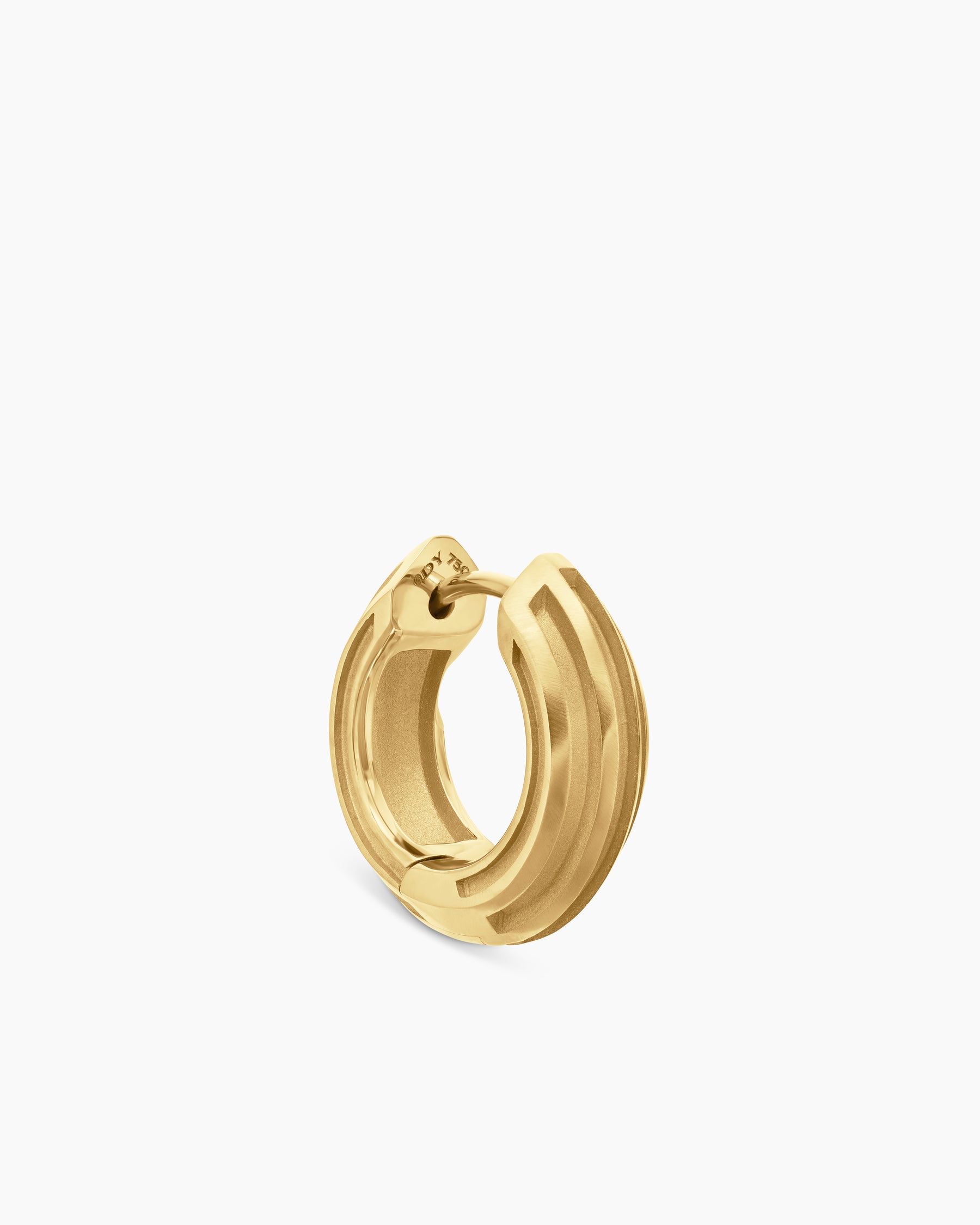 Streamline Hoop Earring in 18K Yellow Gold, 14mm