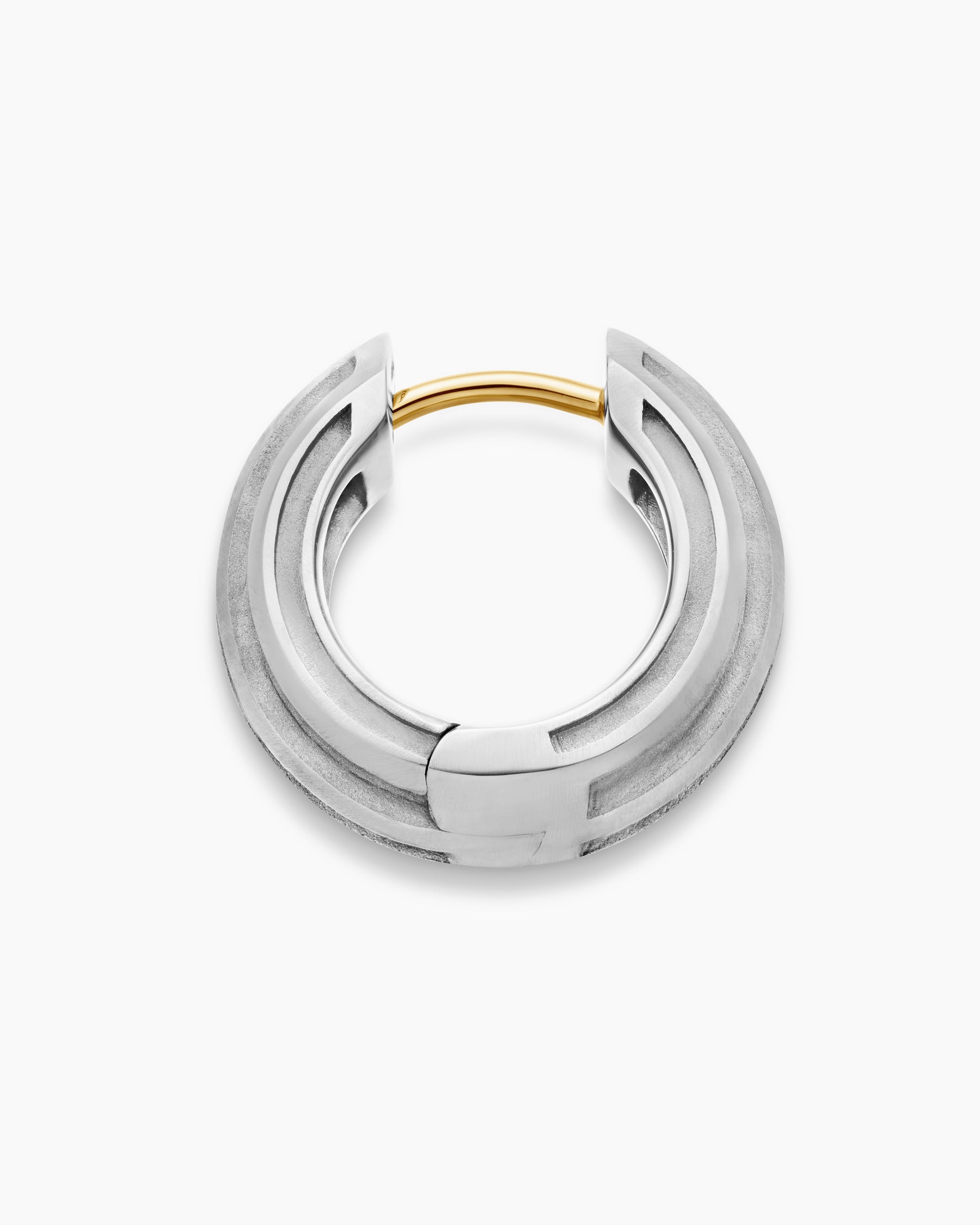 Streamline Hoop Earring in Sterling Silver, 14mm - Image 3