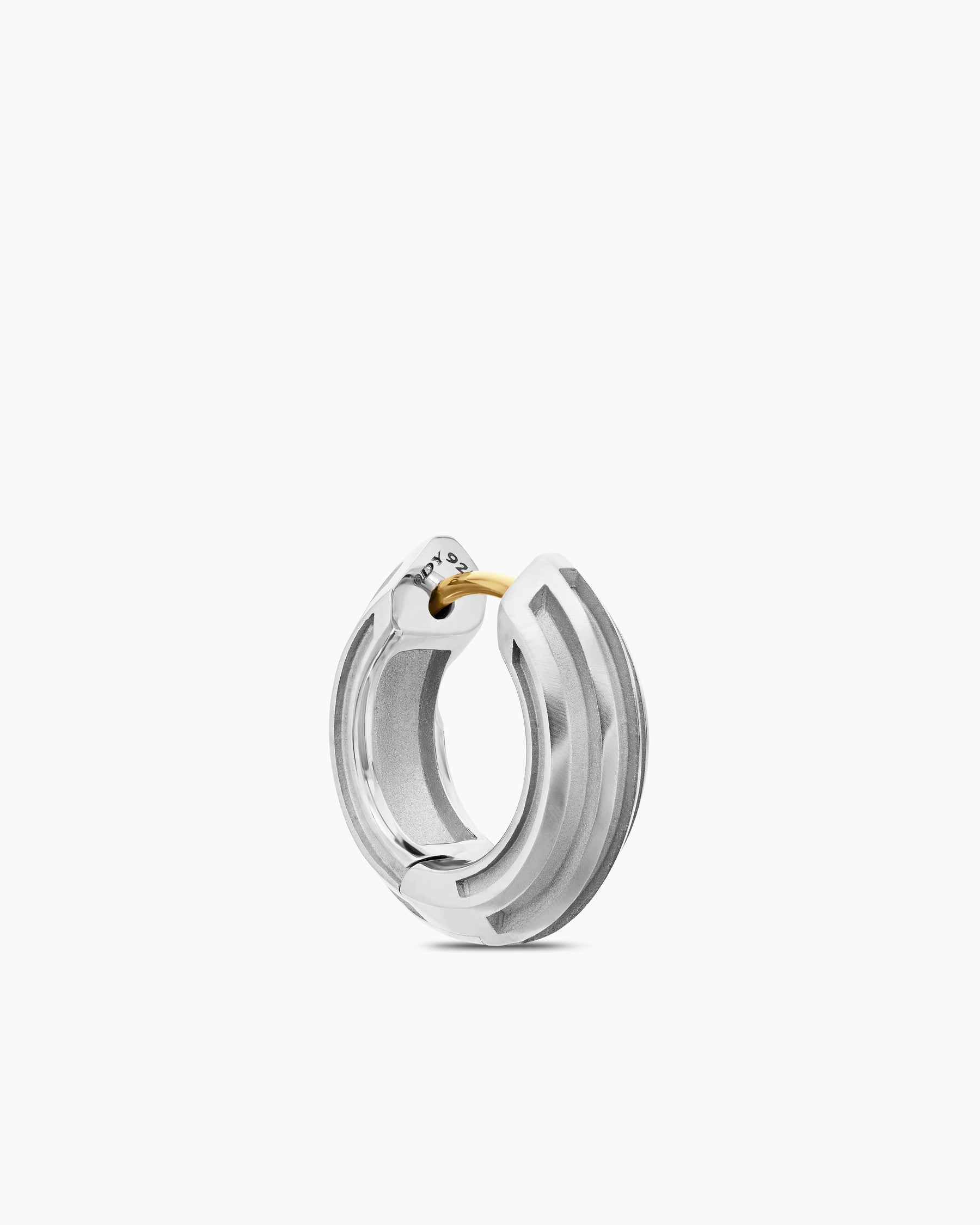 Streamline Hoop Earring in Sterling Silver, 14mm