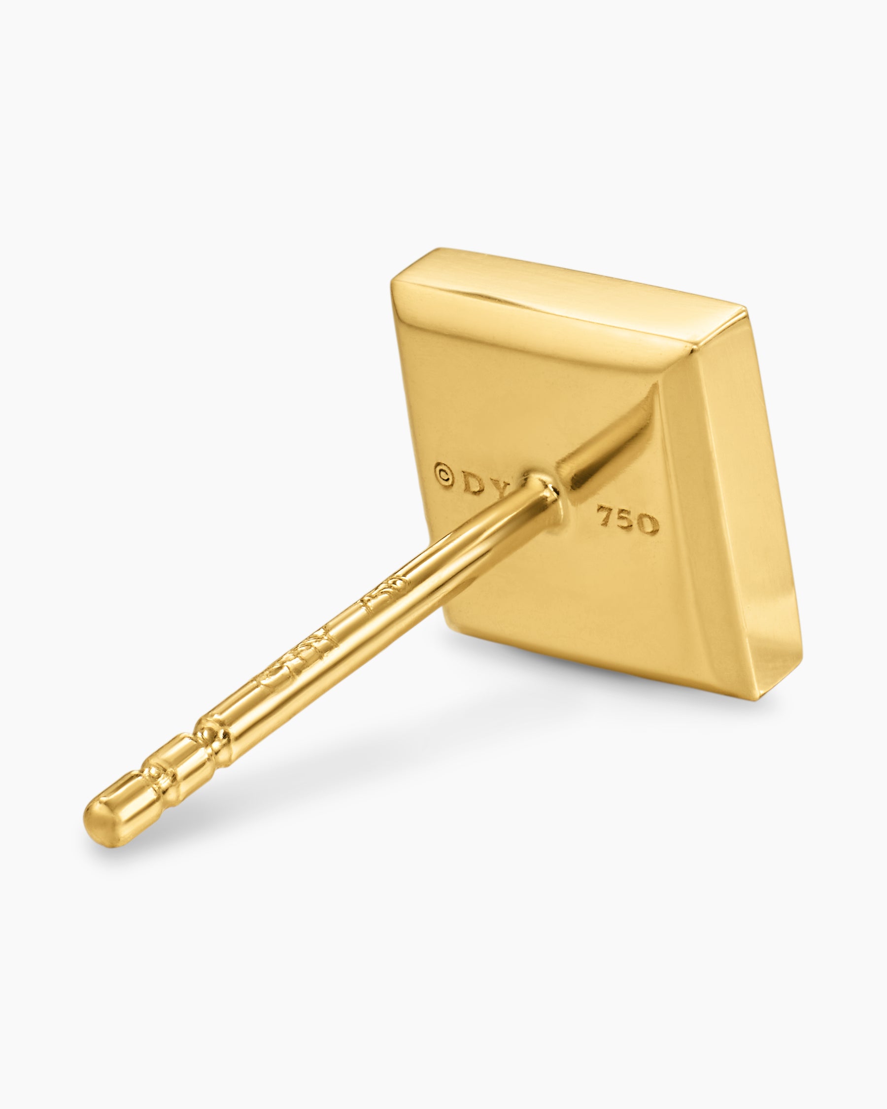 Pyramid Stud Earring in 18K Yellow Gold, 6.6mm - Image 3