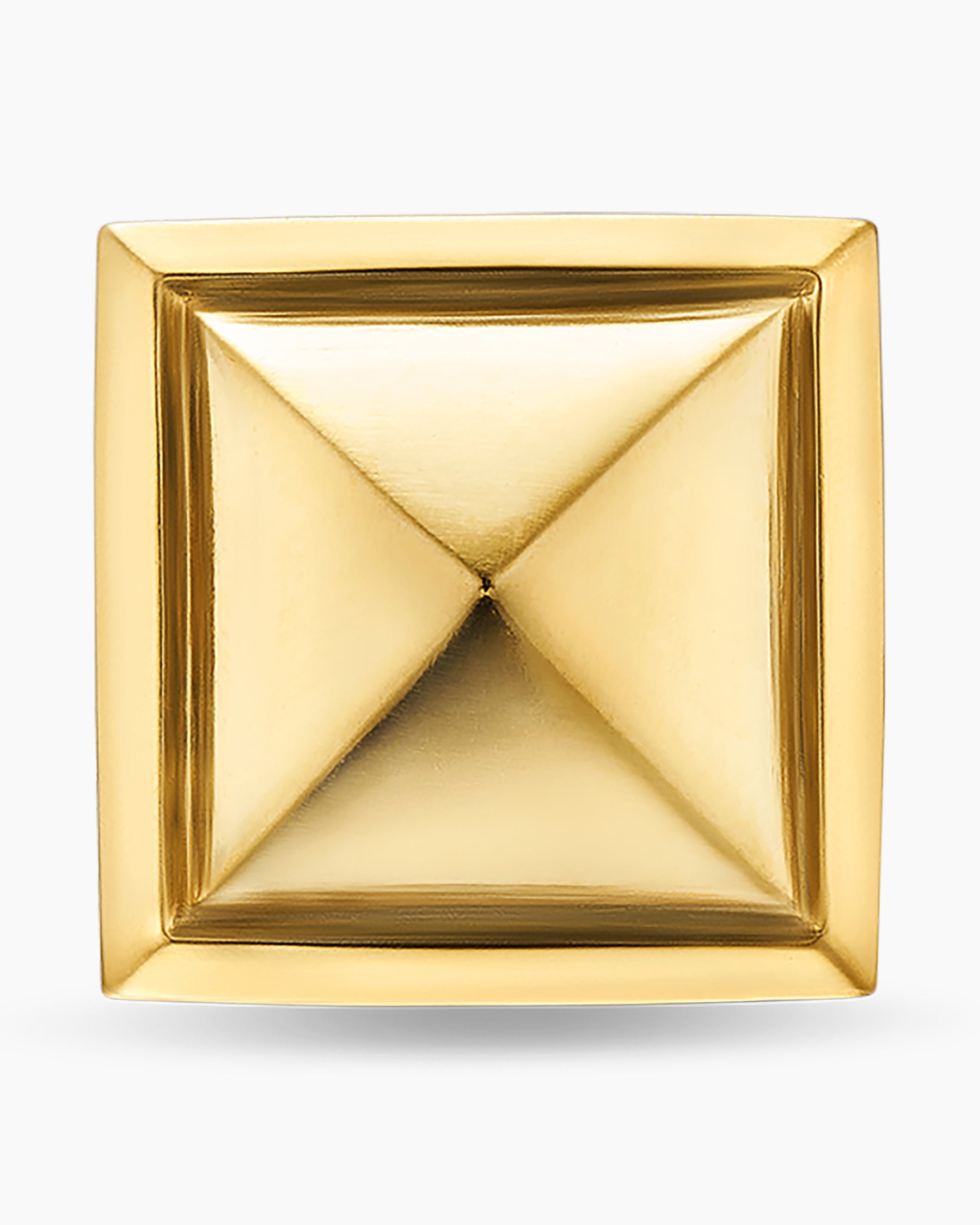 Pyramid Stud Earring in 18K Yellow Gold, 6.6mm - Image 4
