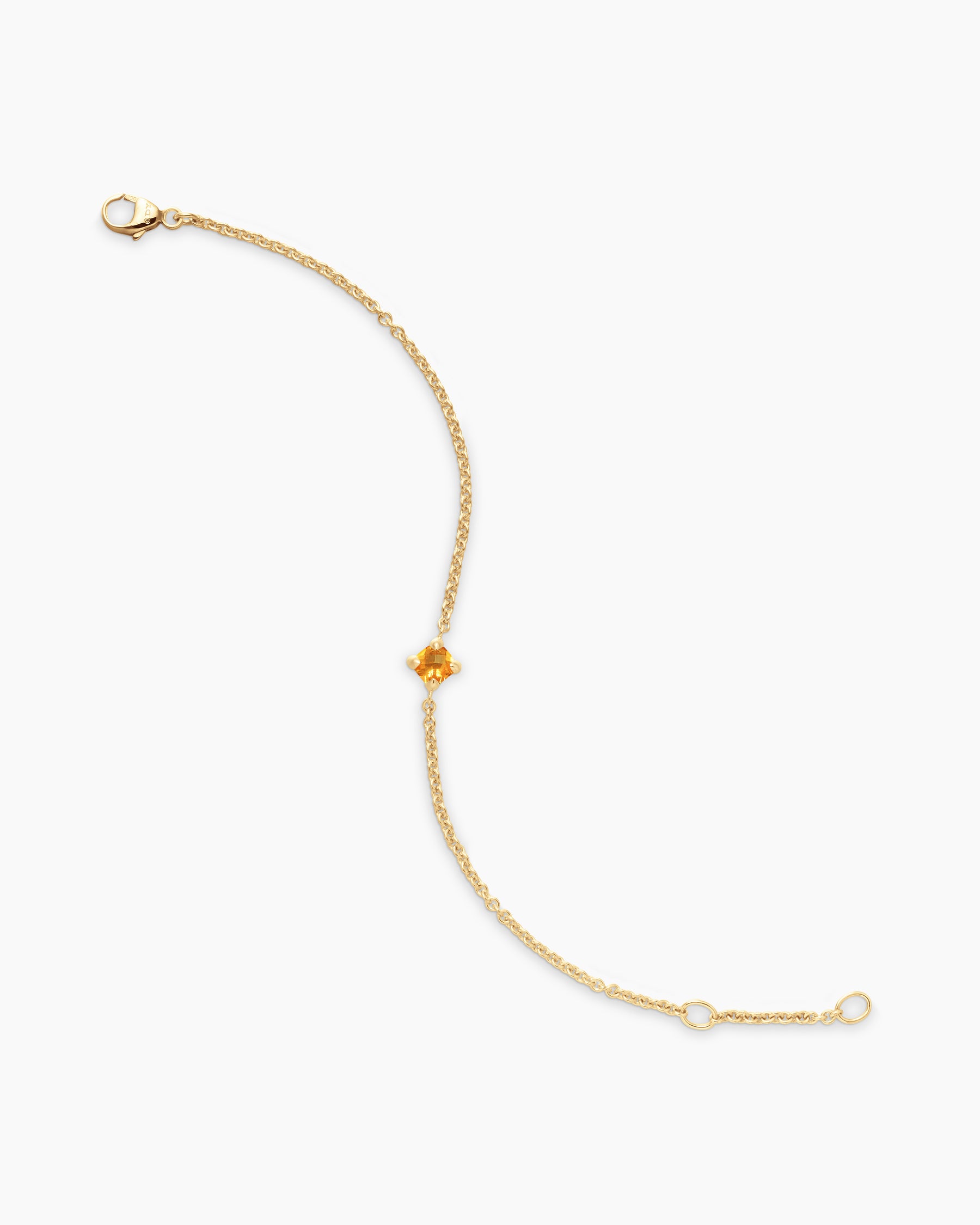 Chatelaine Teen Bracelet in 18K Yellow Gold with Citrine, 4mm - Image 3