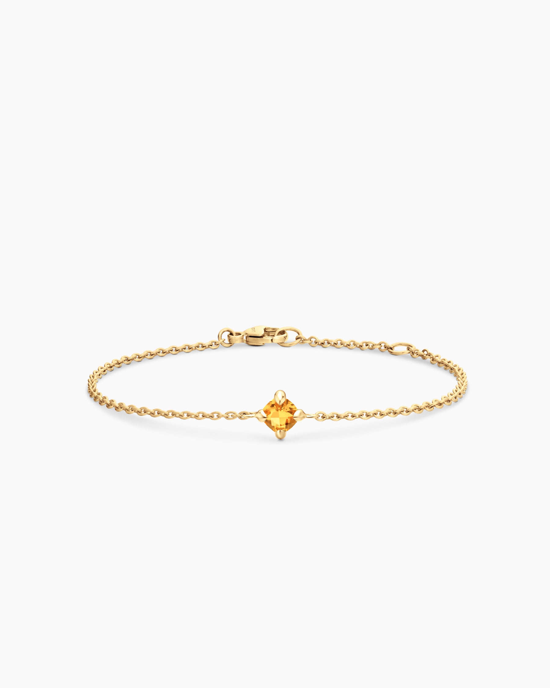 Chatelaine Teen Bracelet in 18K Yellow Gold with Citrine, 4mm