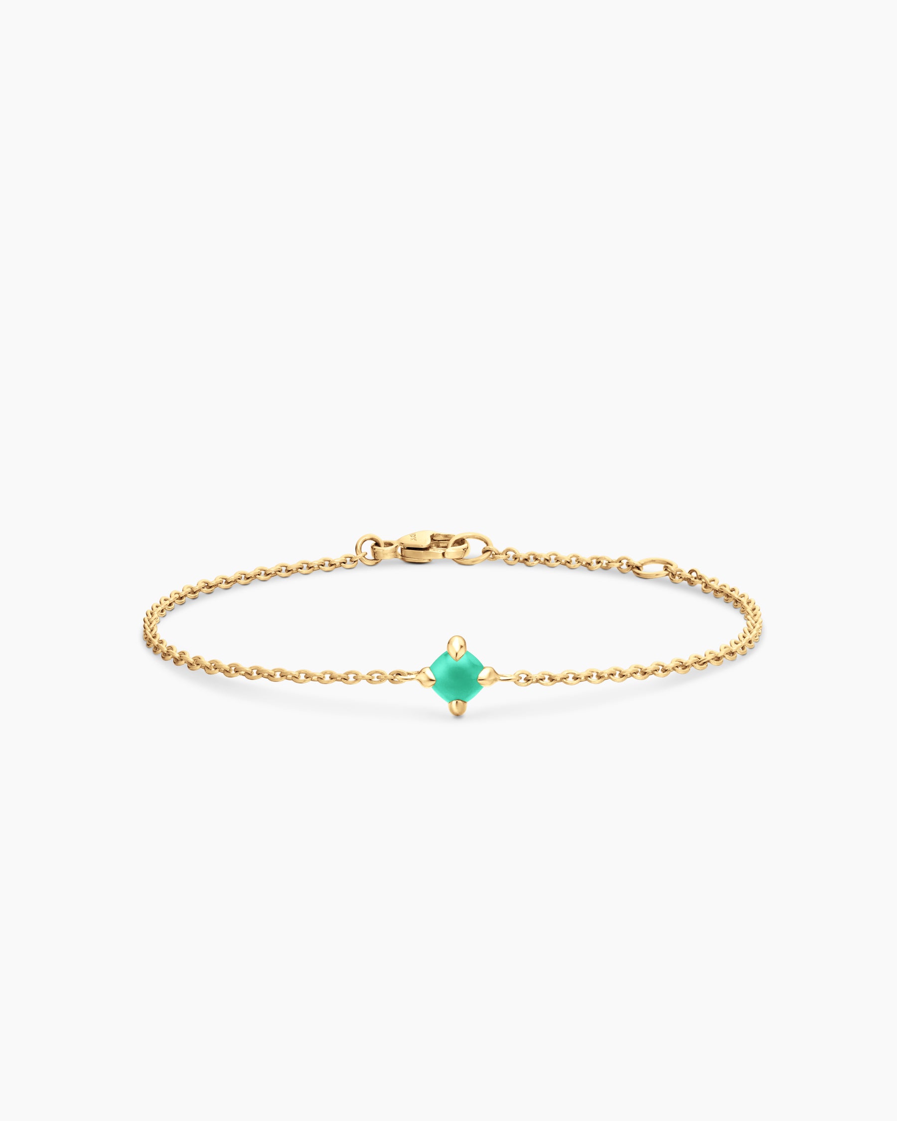 Chatelaine Teen Bracelet in 18K Yellow Gold with Chrysoprase, 4mm