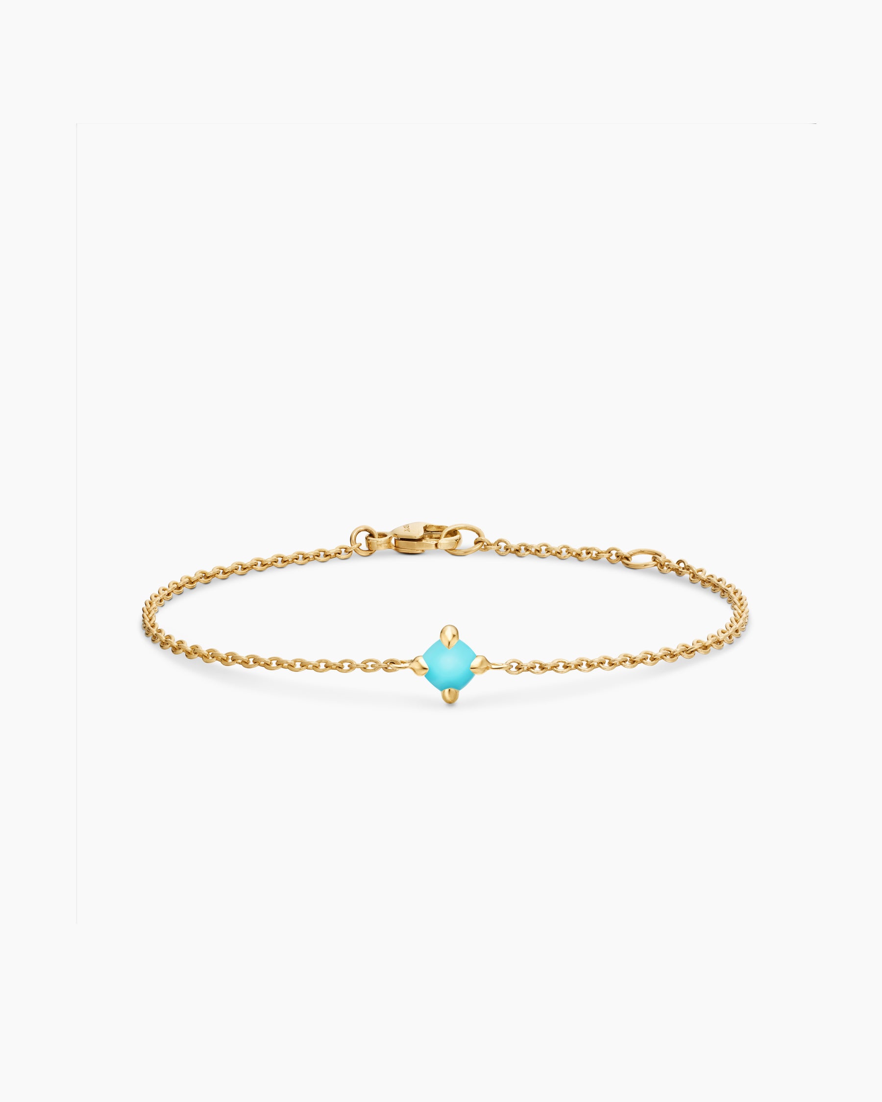 Chatelaine Teen Bracelet in 18K Yellow Gold with Turquoise, 4mm