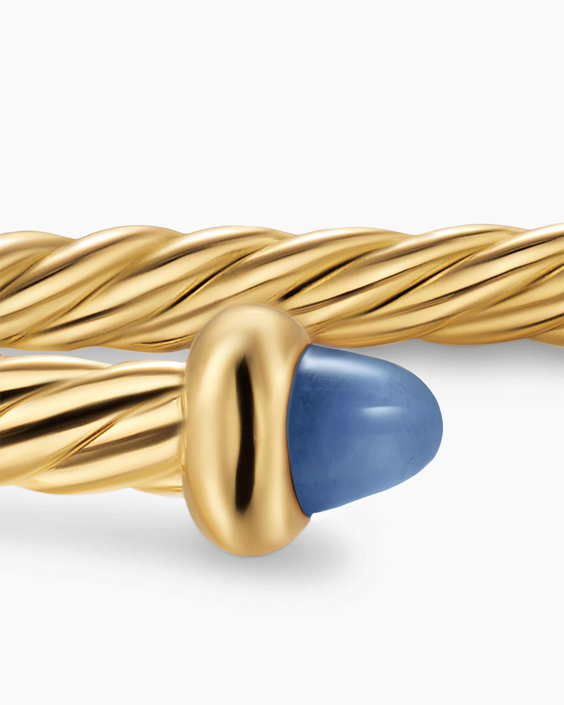 Micro Cablespira Flex Teen Bracelet in 18K Yellow Gold with Blue Sapphires, 2.6mm - Image 5