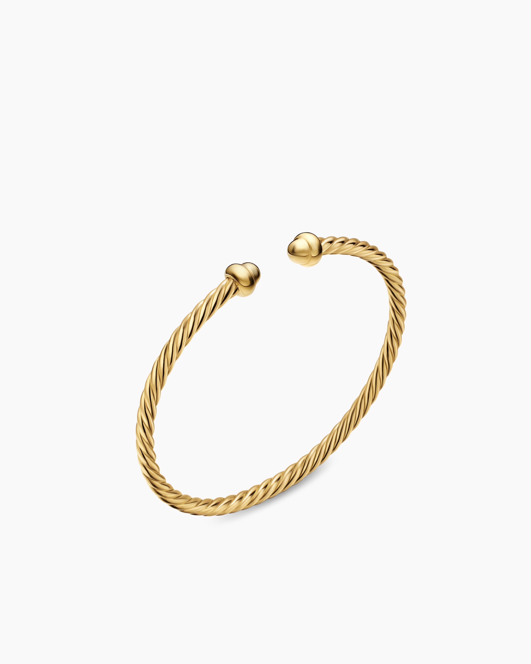 Alternative view of Micro Cablespira Flex Teen Bracelet in 18K Yellow Gold, 2.6mm