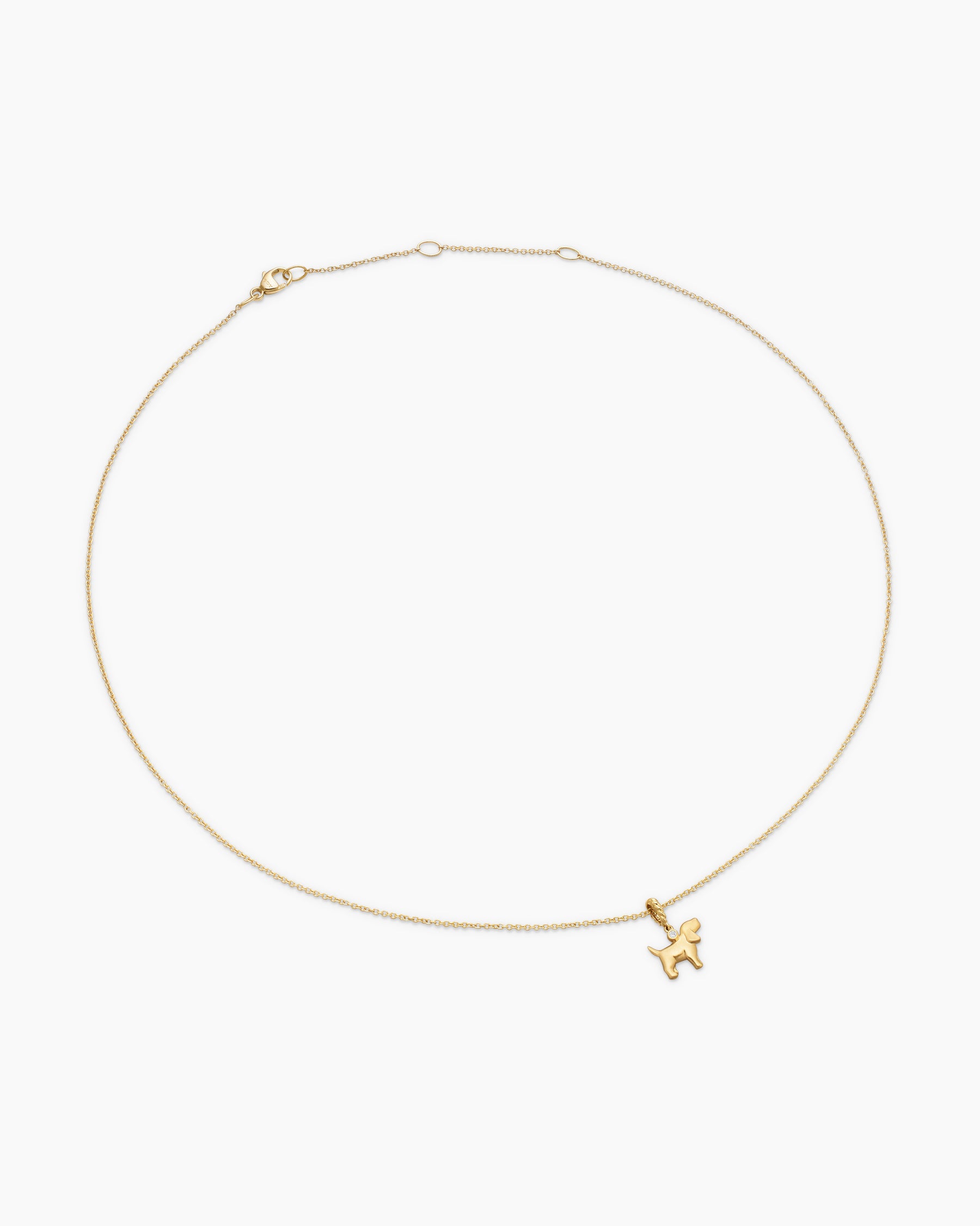Alternative view of Cable Collectibles Teen Dog Necklace in 18K Yellow Gold with Diamond