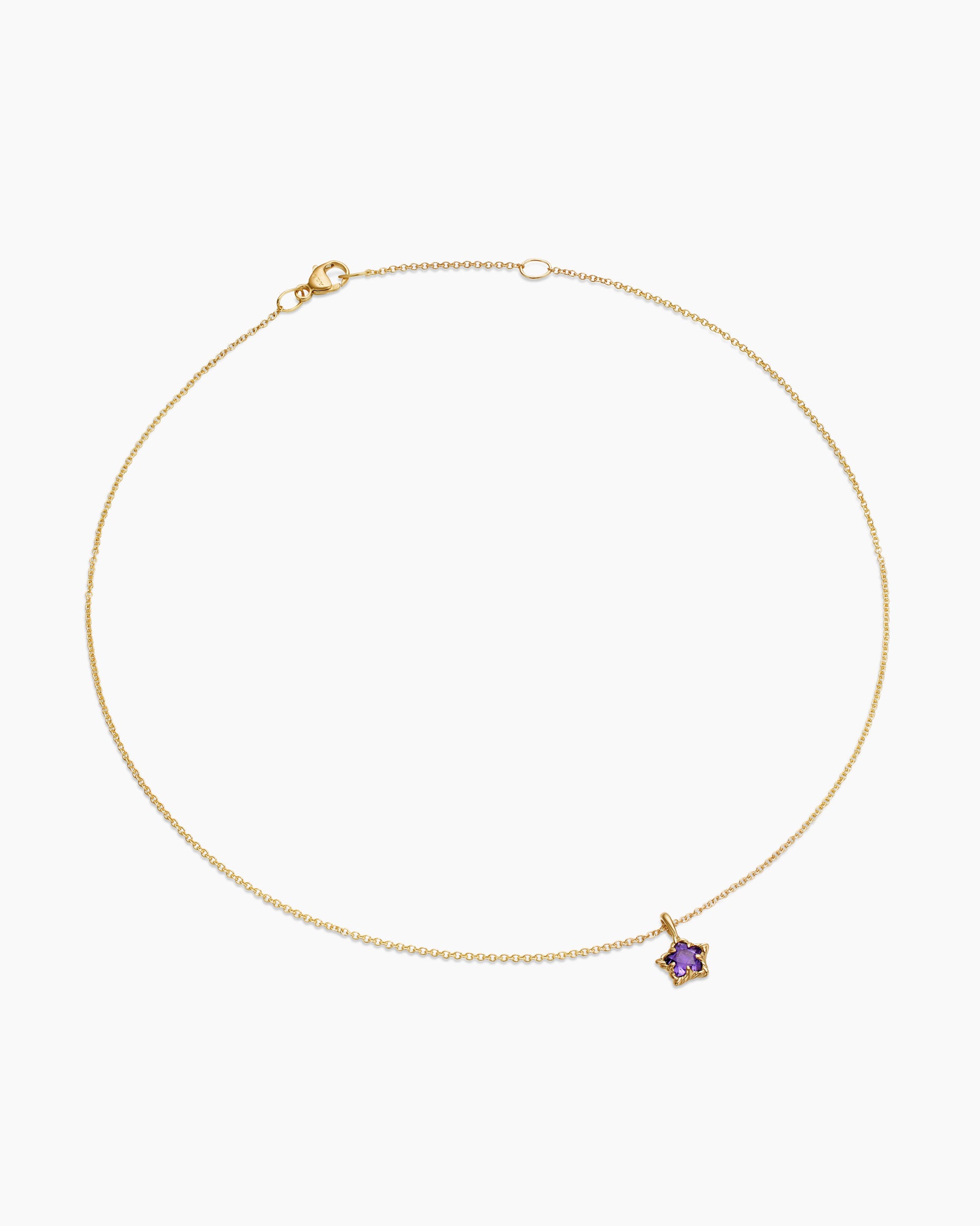 Alternative view of Cable Collectibles Teen Star Necklace in 18K Yellow Gold with Amethyst