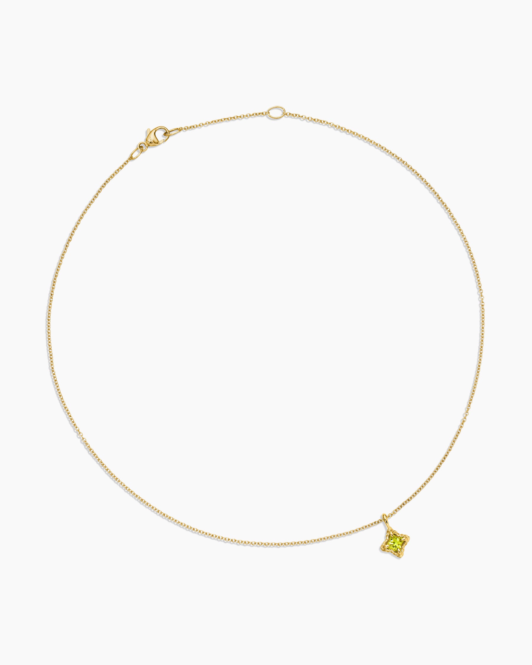 Alternative view of Cable Collectibles Teen Quad Necklace in 18K Yellow Gold with Peridot