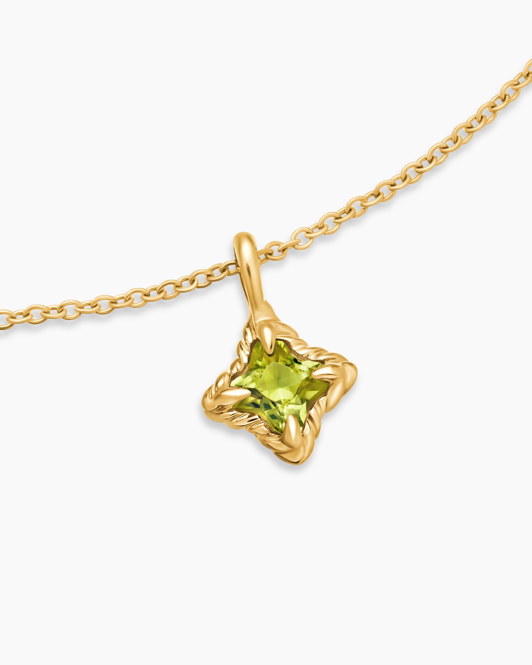 Cable Collectibles Teen Quad Necklace in 18K Yellow Gold with Peridot - Image 4