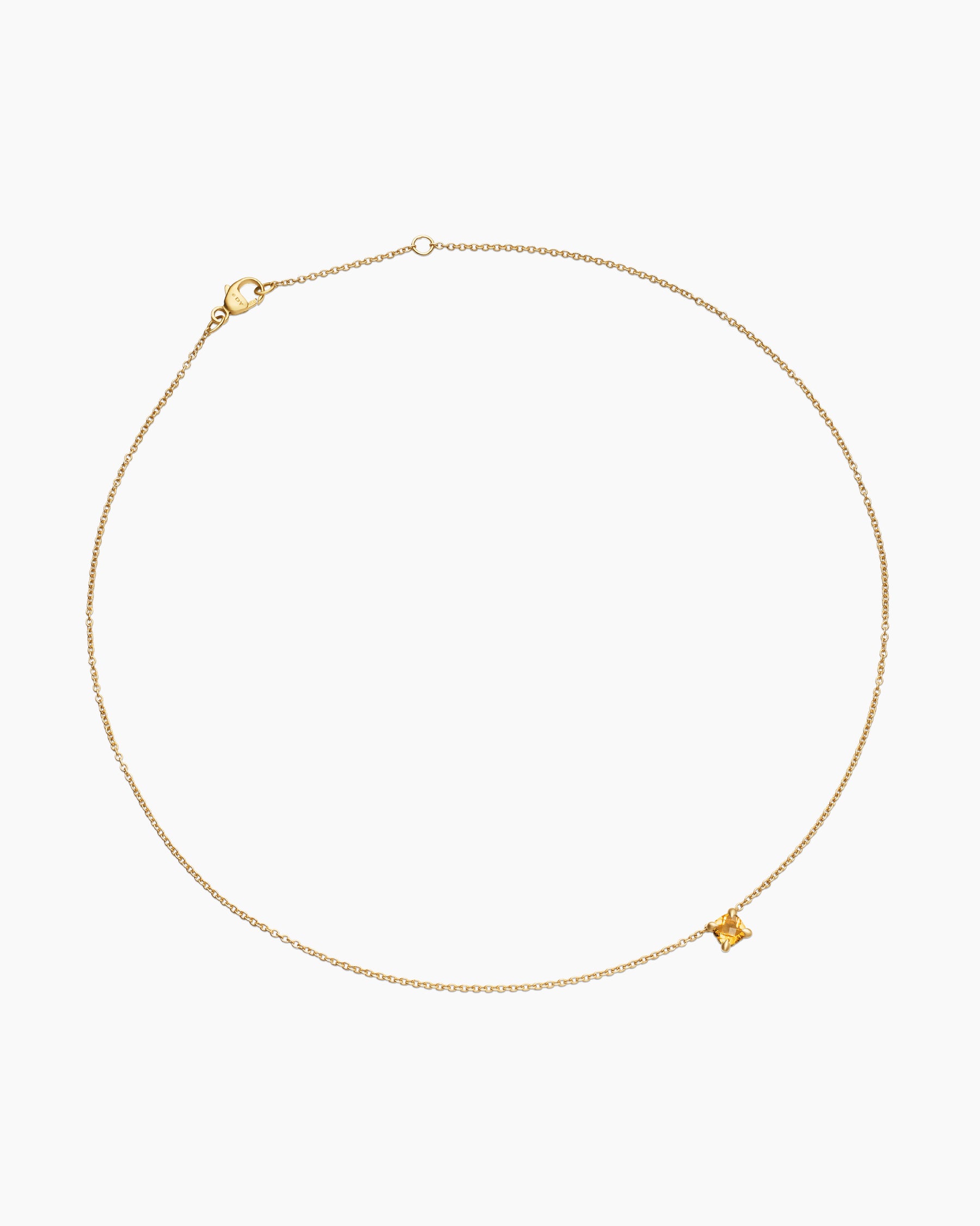 Alternative view of Chatelaine Teen Necklace in 18K Yellow Gold with Citrine, 4mm