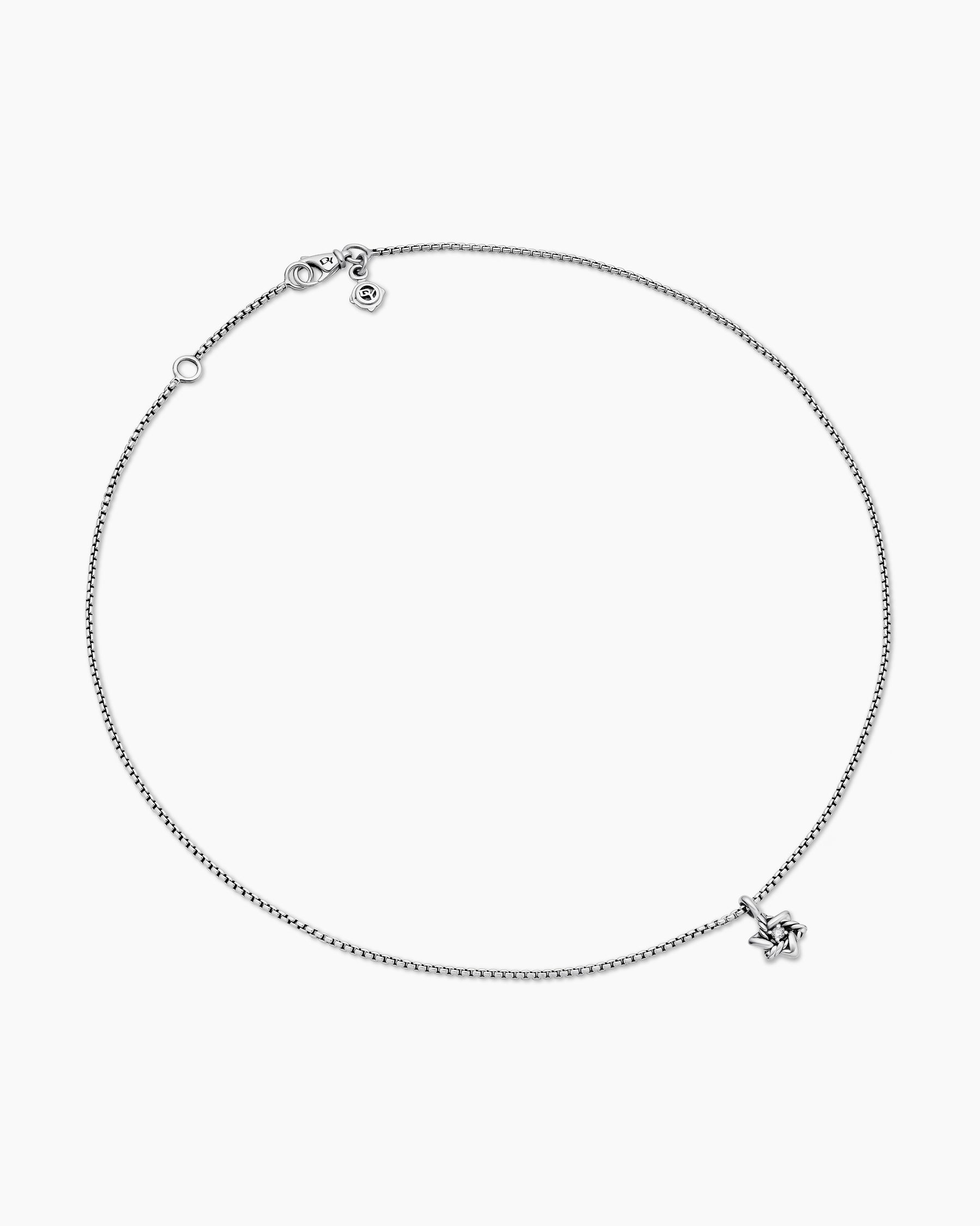 Alternative view of Cable Collectibles Teen Star of David Necklace in Sterling Silver with Center Diamond