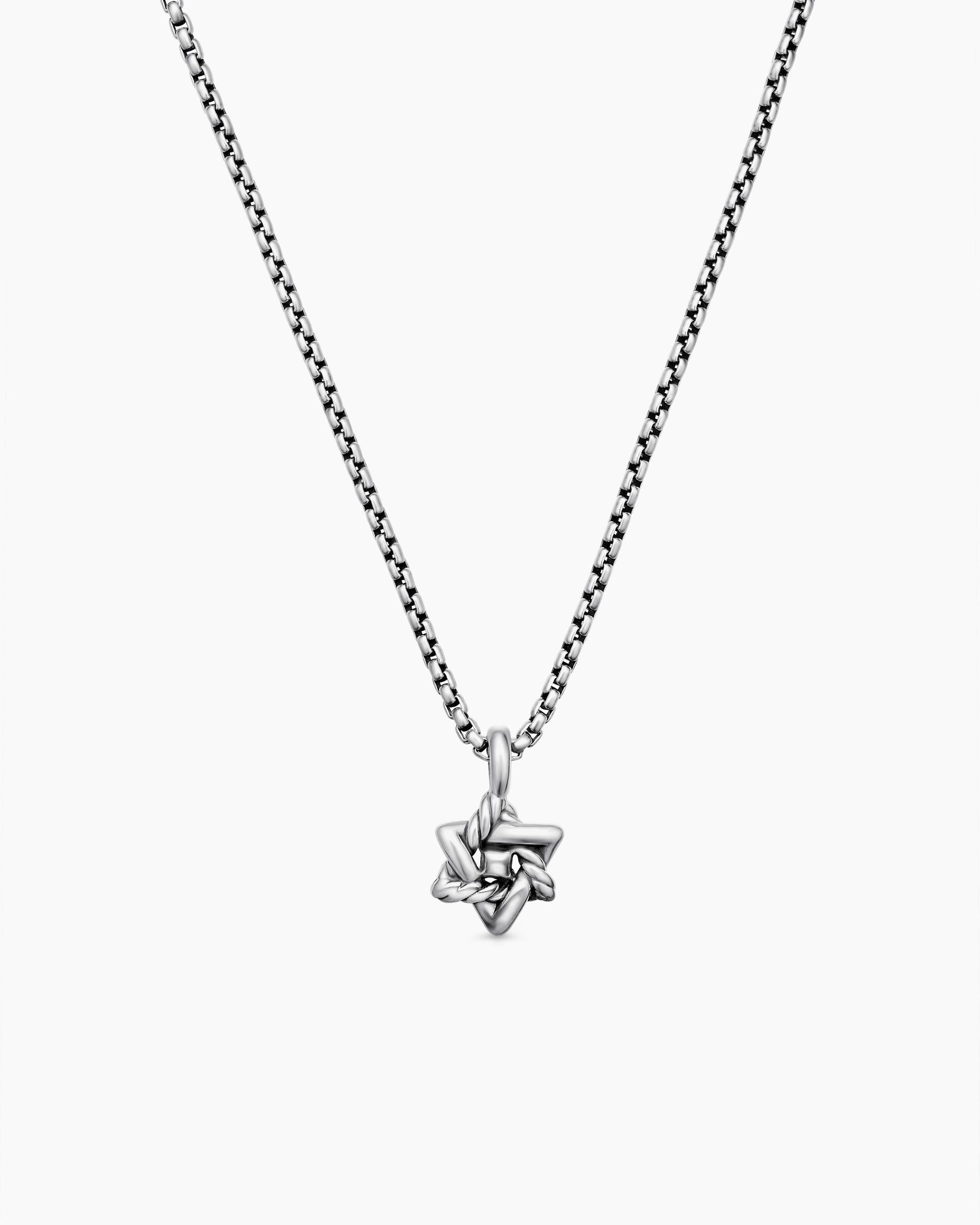 Cable Collectibles Teen Star of David Necklace in Sterling Silver with Center Diamond - Image 3