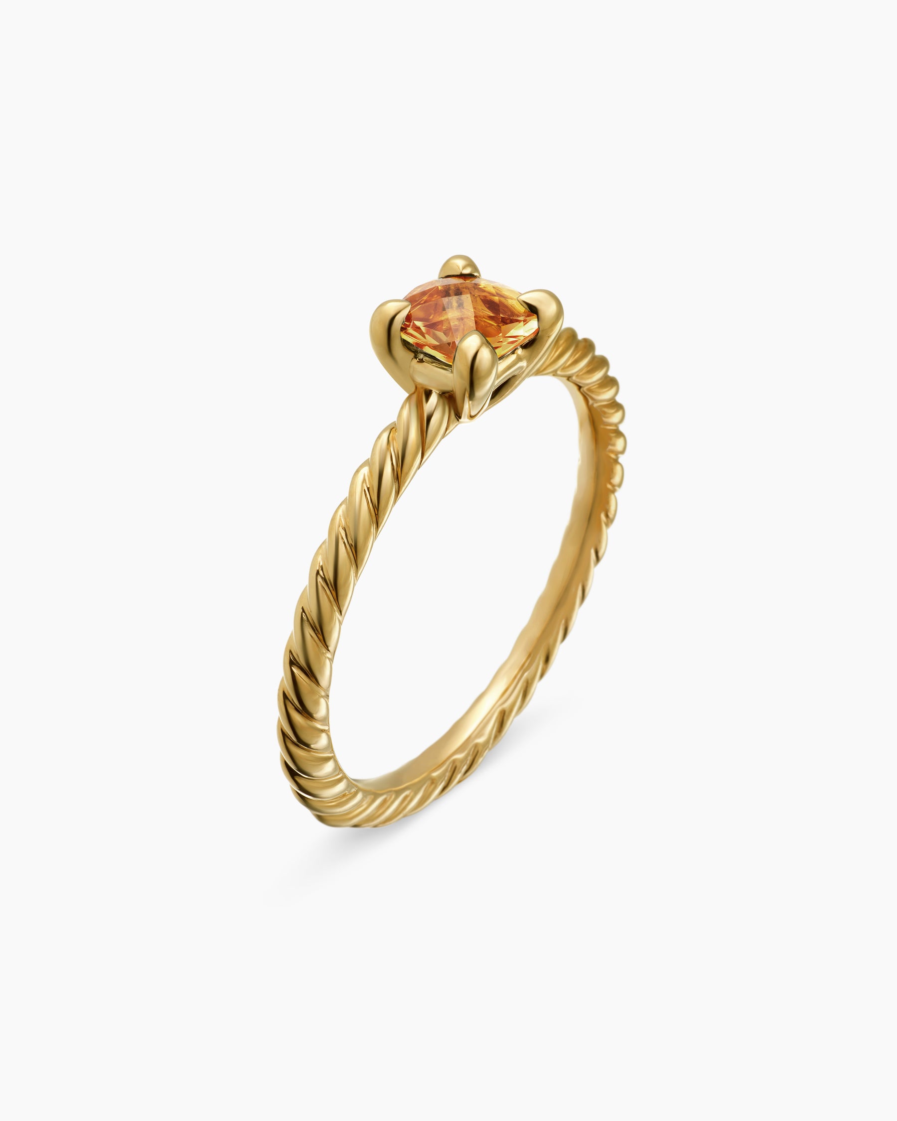 Alternative view of Chatelaine Teen Ring in 18K Yellow Gold with Citrine, 4mm