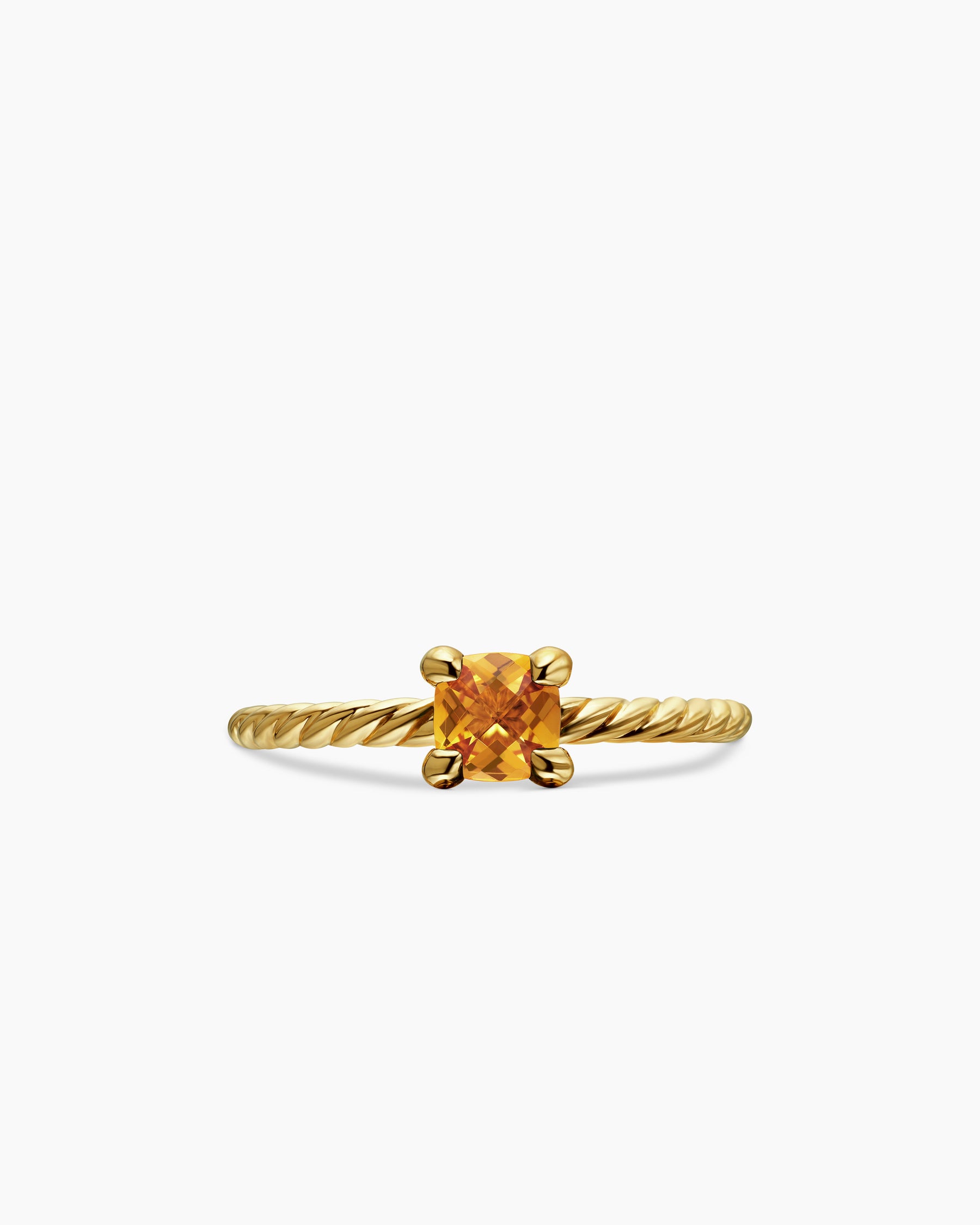 Chatelaine Teen Ring in 18K Yellow Gold with Citrine, 4mm - Image 3
