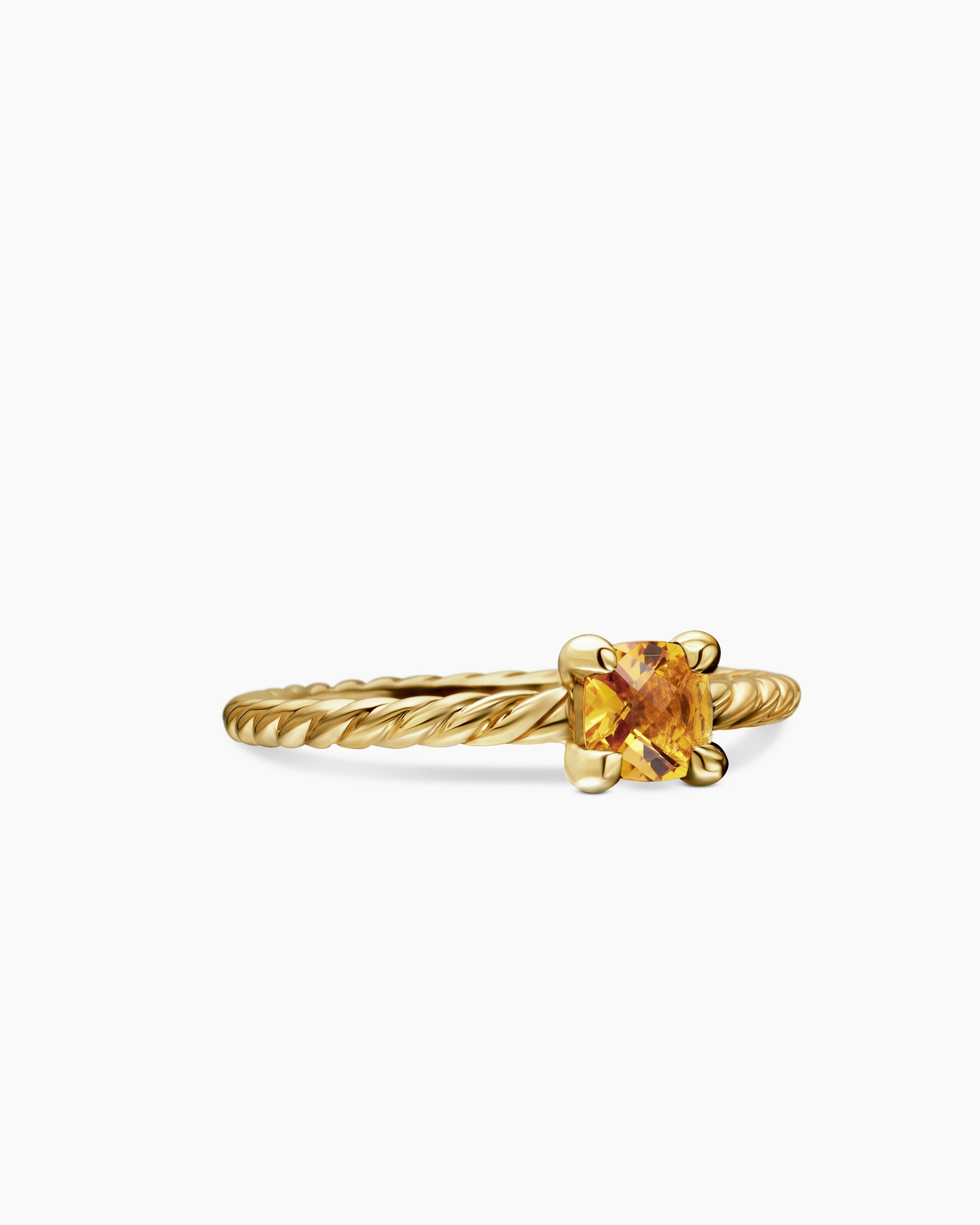 Chatelaine Teen Ring in 18K Yellow Gold with Citrine, 4mm