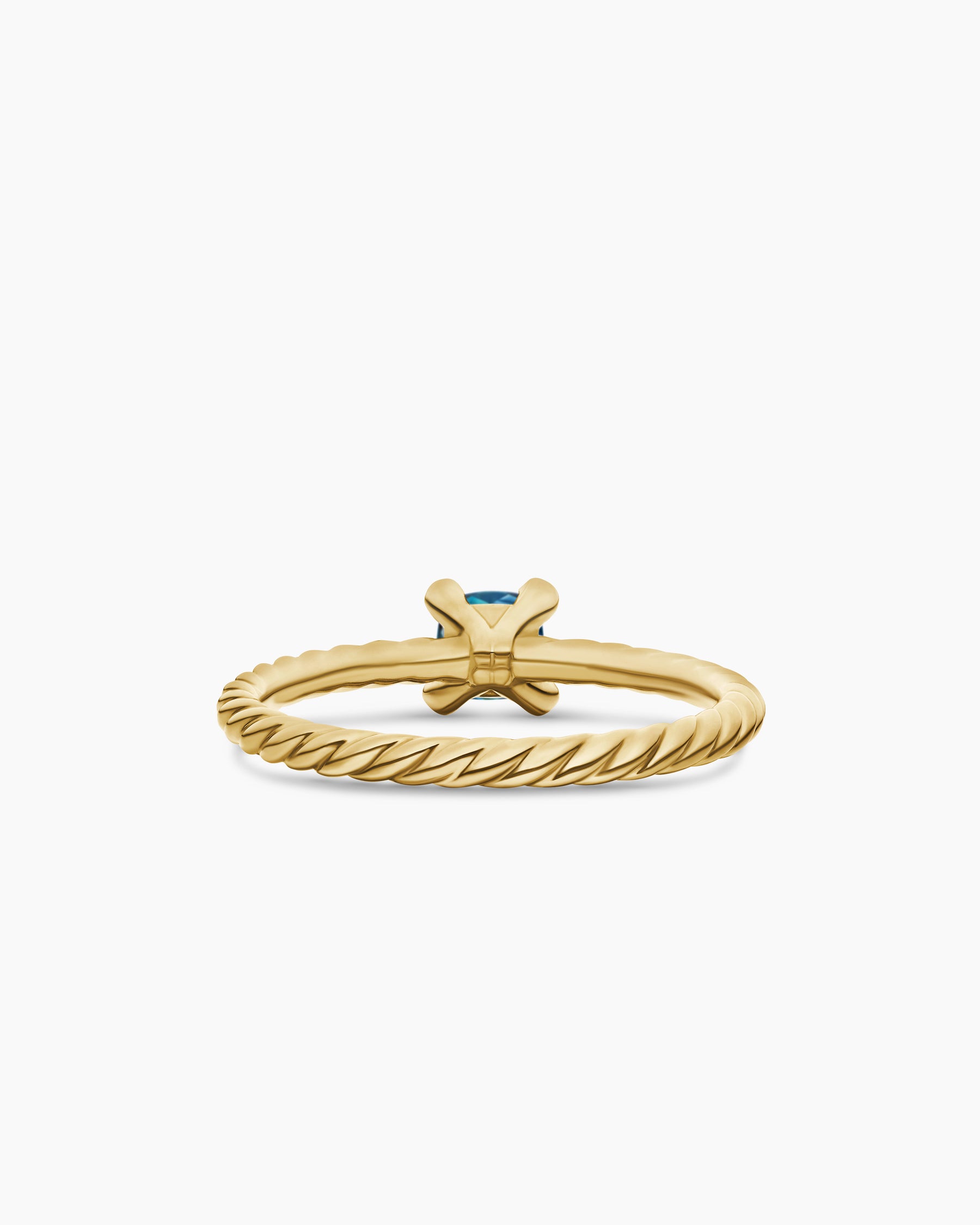 Chatelaine Teen Ring in 18K Yellow Gold with Hampton Blue Topaz, 4mm - Image 5