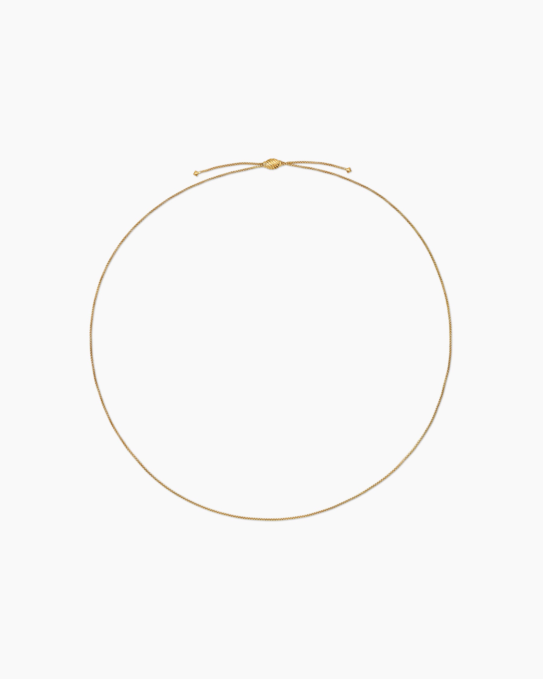 Box Chain Slider Necklace in 18K Yellow Gold, 1.7mm - Image 4