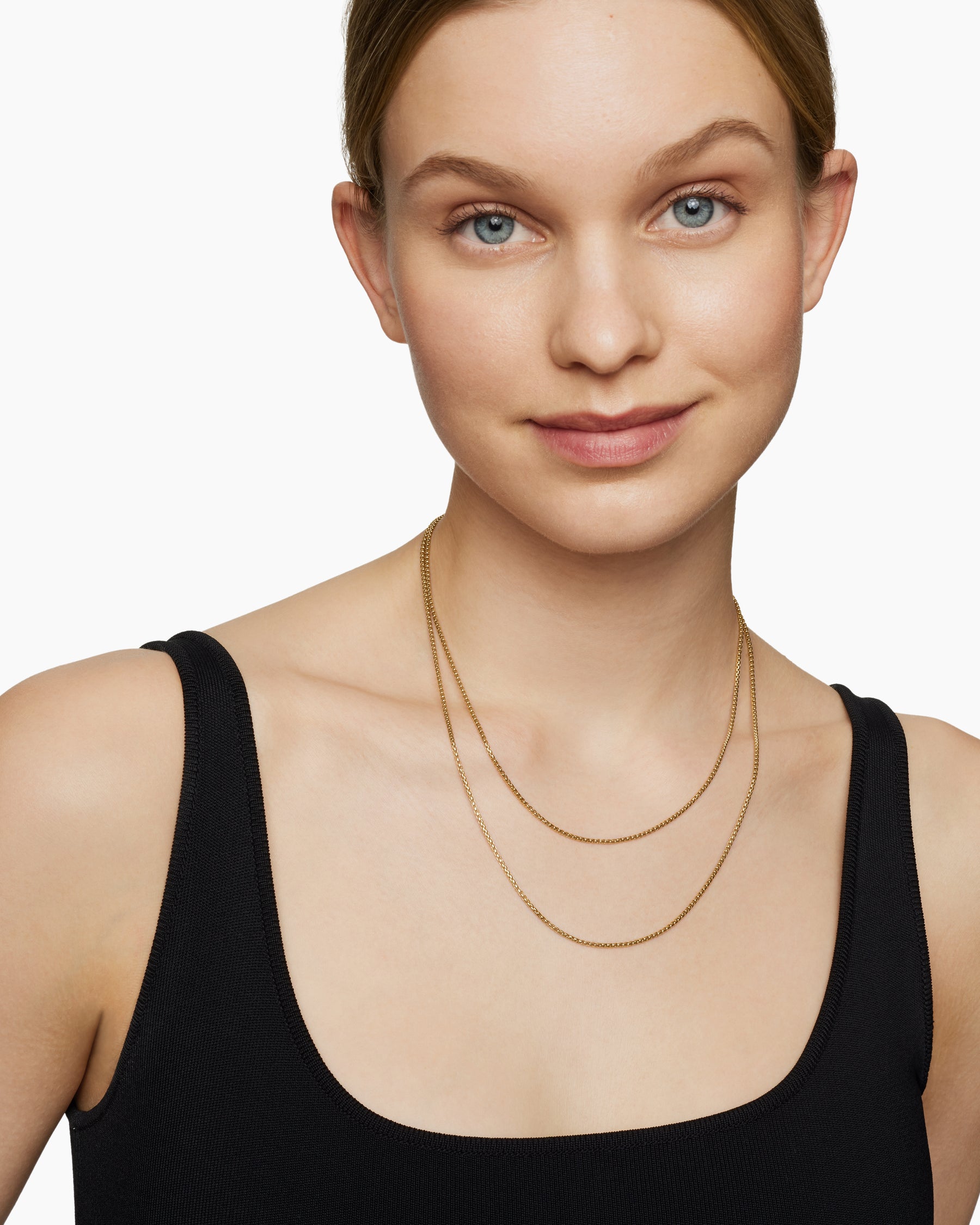 Box Chain Slider Necklace in 18K Yellow Gold, 1.7mm - Image 6