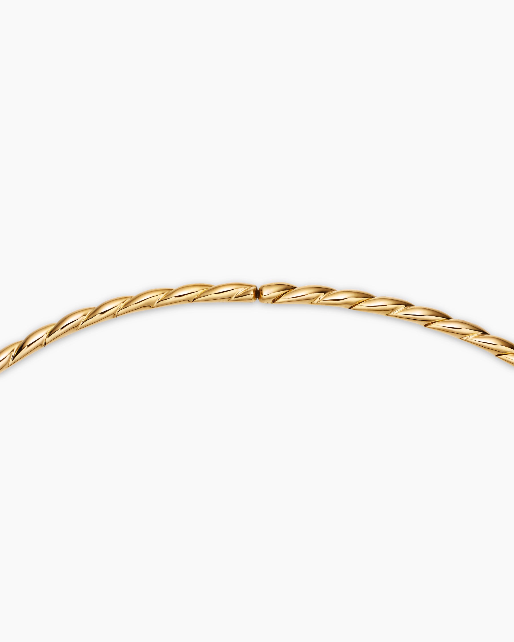 Sculpted Cable Flex Necklace in 18K Yellow Gold with Diamonds, 3.7mm - Image 6