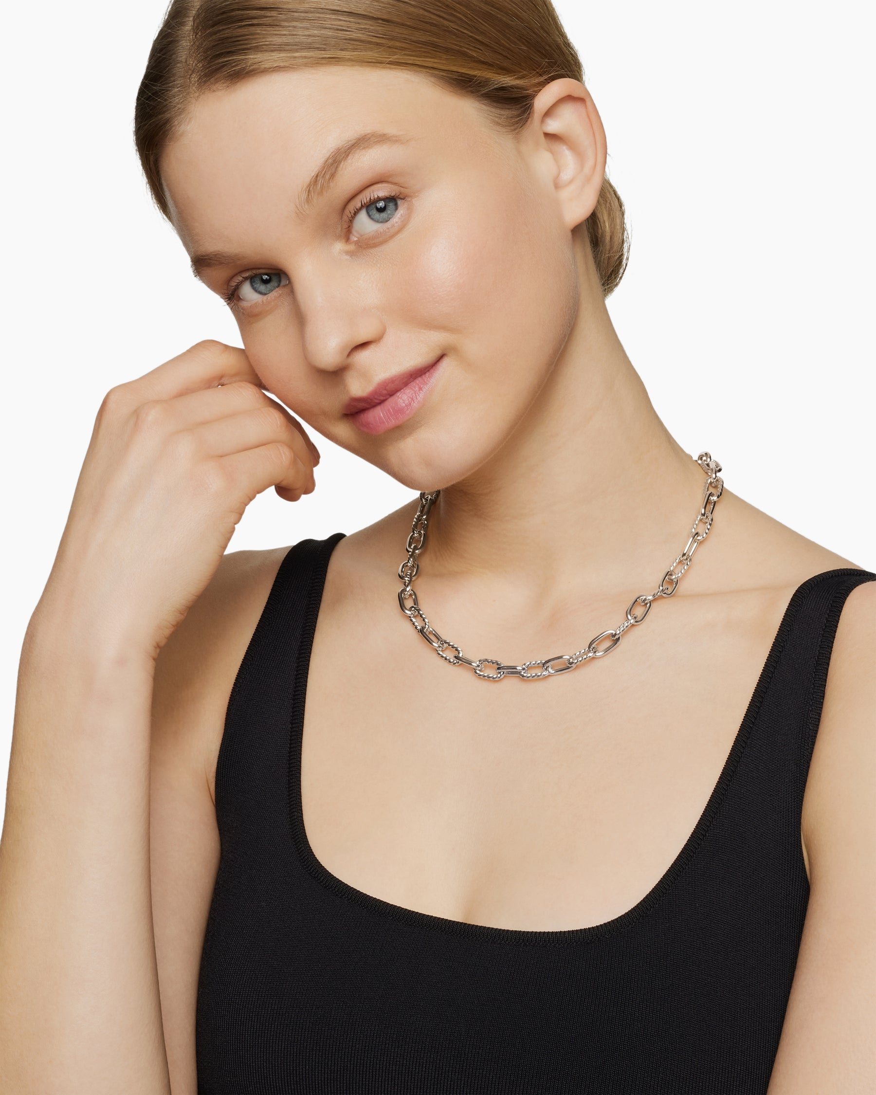 Alternative view of DY Madison Chain Necklace in Sterling Silver, 8.5mm
