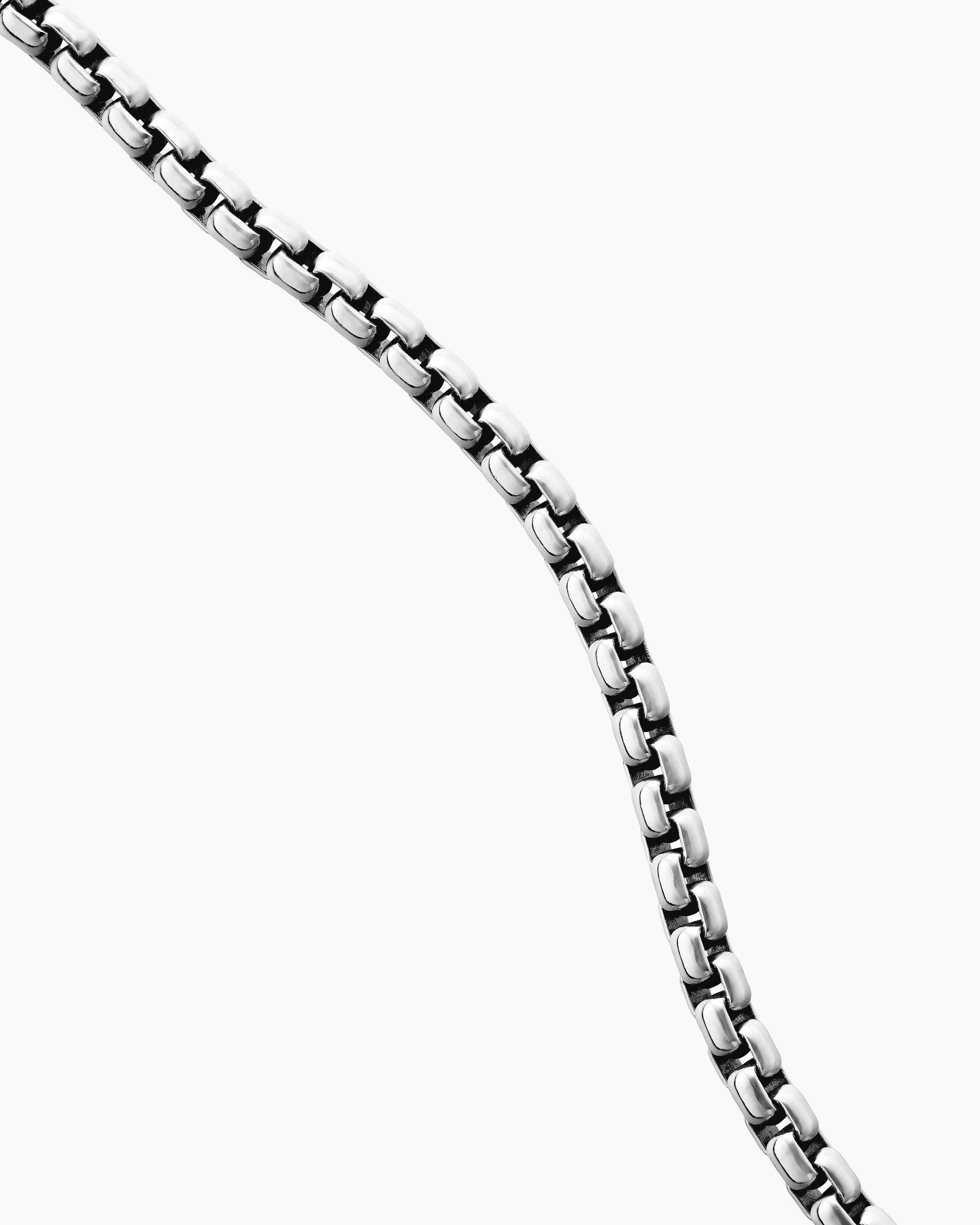 Cross Station Necklace in Sterling Silver with Black Diamonds, 3.4mm - Image 3