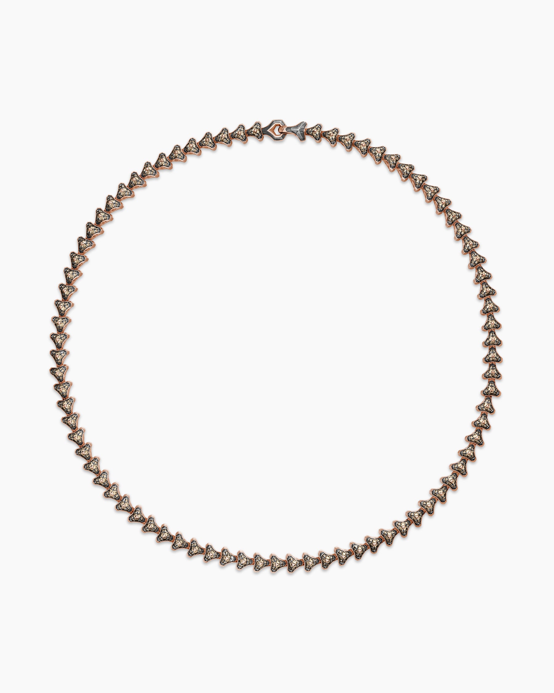 Armory Necklace in 18K Rose Gold with Cognac Diamonds, 9.5mm - Image 4