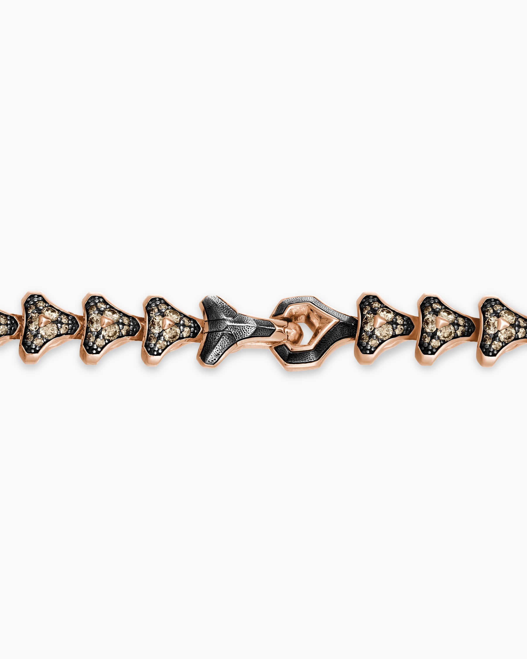 Armory Necklace in 18K Rose Gold with Cognac Diamonds, 9.5mm - Image 5