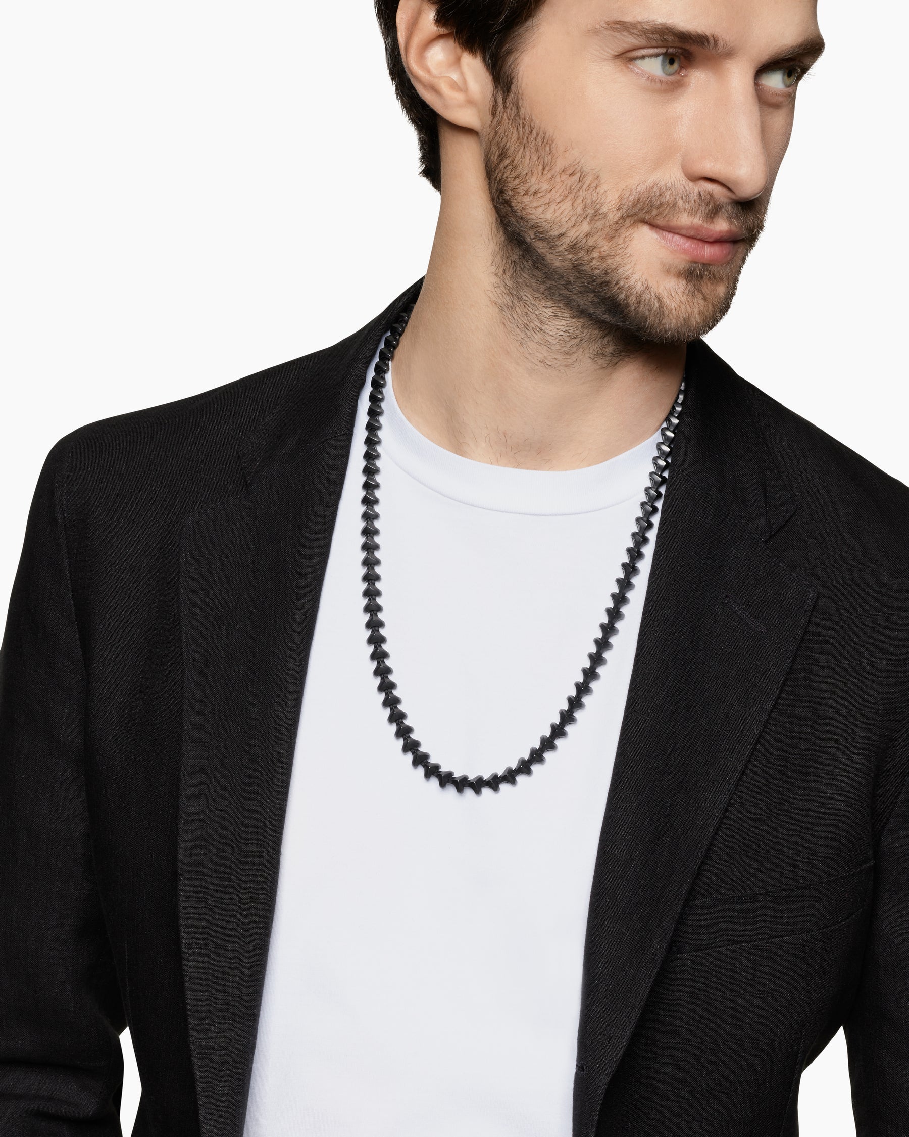 Alternative view of Armory Necklace in Black Titanium, 9.5mm