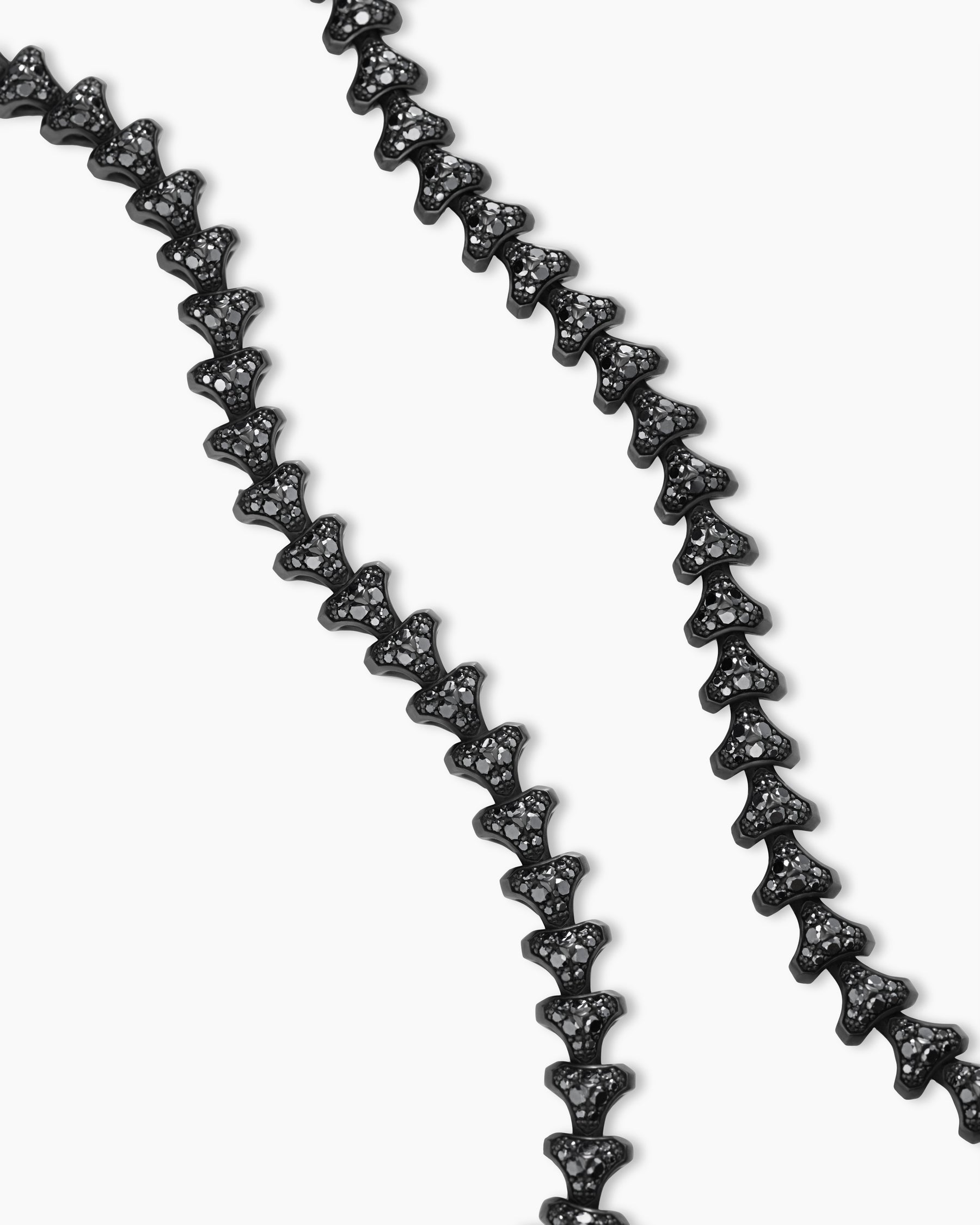 Armory Necklace in Black Titanium with Black Diamonds, 9.5mm - Image 3