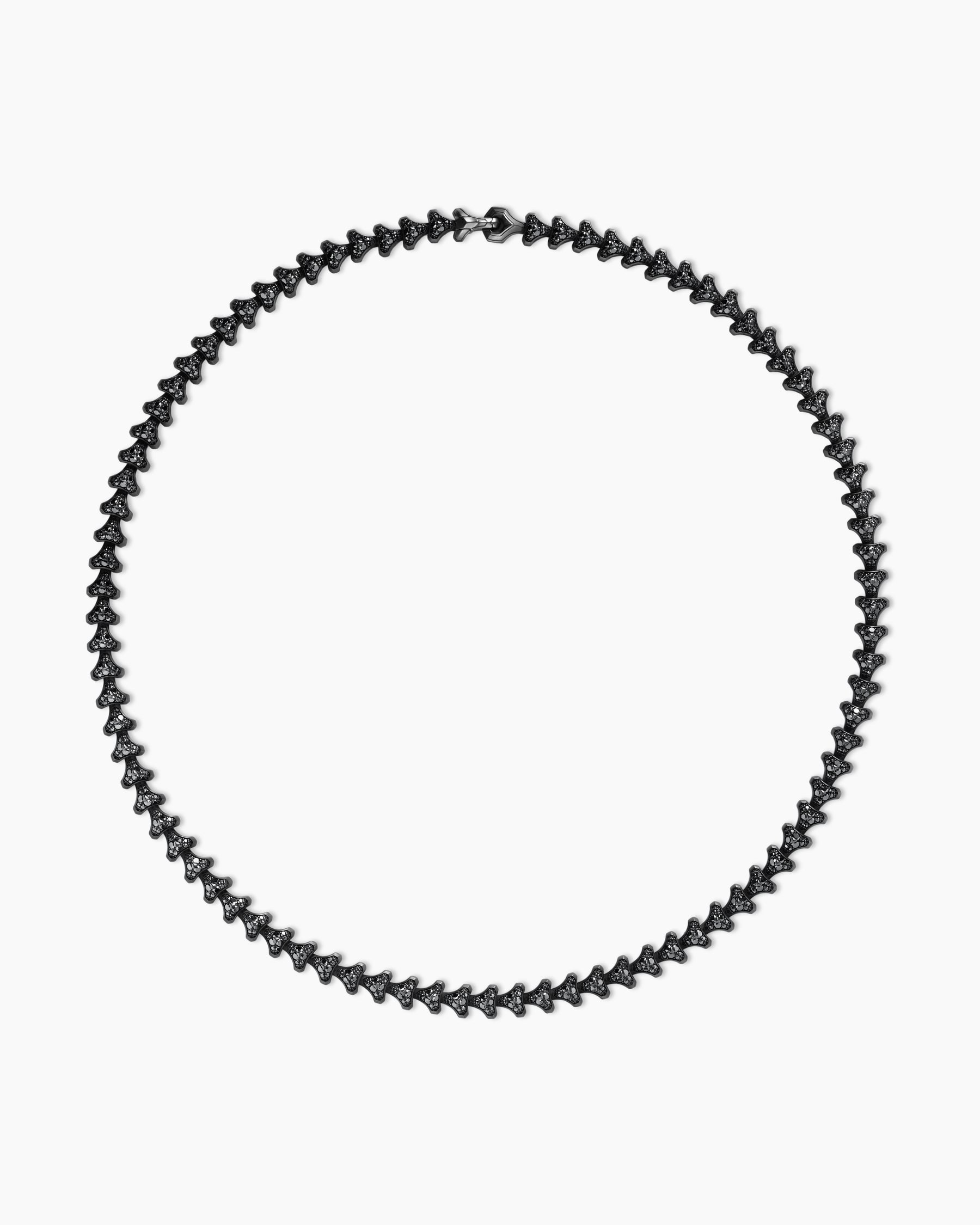 Armory Necklace in Black Titanium with Black Diamonds, 9.5mm - Image 4