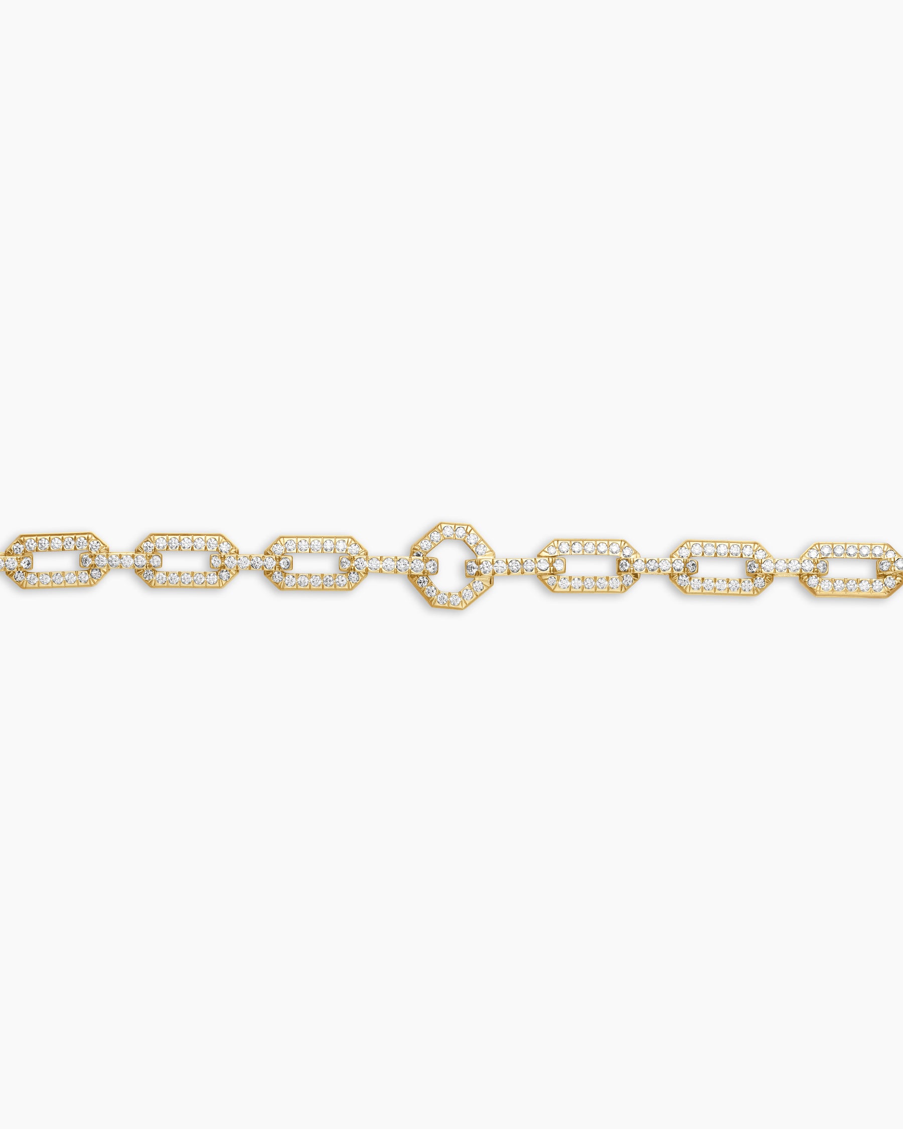 Pavé Chain Necklace in 18K Yellow Gold with Diamonds, 7mm - Image 5