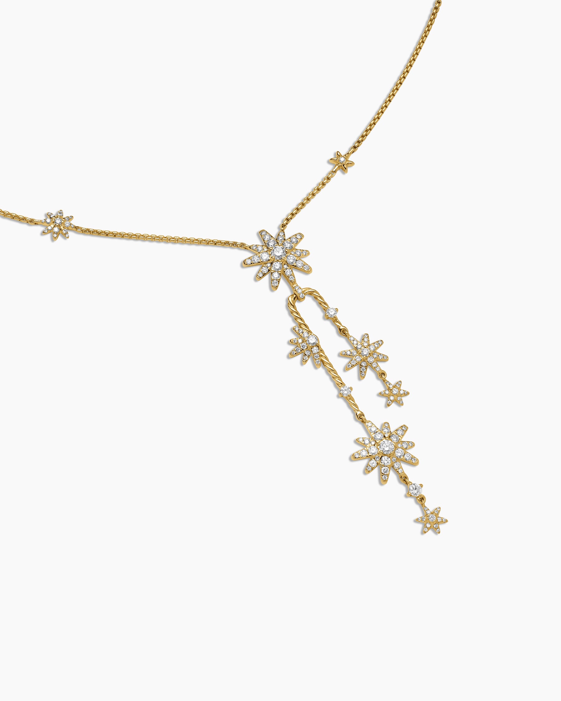 Starburst Cluster Necklace in 18K Yellow Gold with Diamonds, 66mm - Image 5