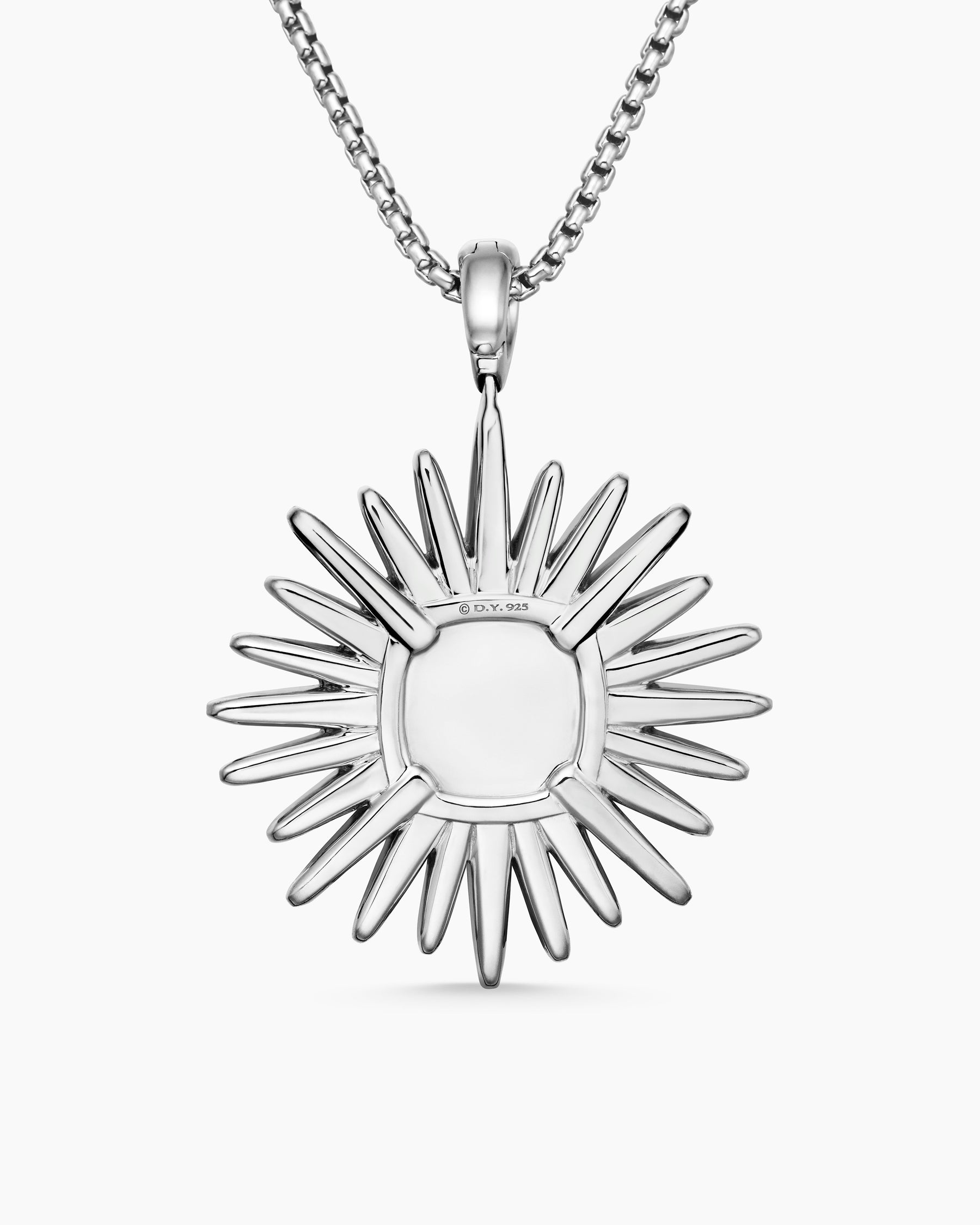 Starburst Pendant in Sterling Silver with Diamonds, 32mm - Image 4