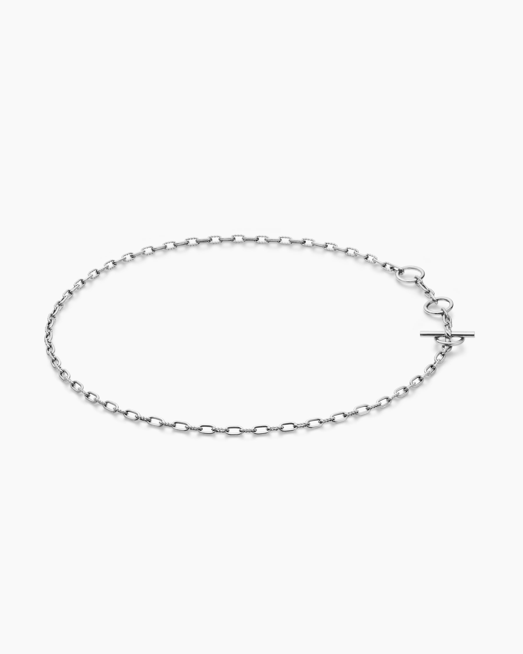 DY Madison Three Ring Chain Necklace in Sterling Silver, 3mm - Image 3