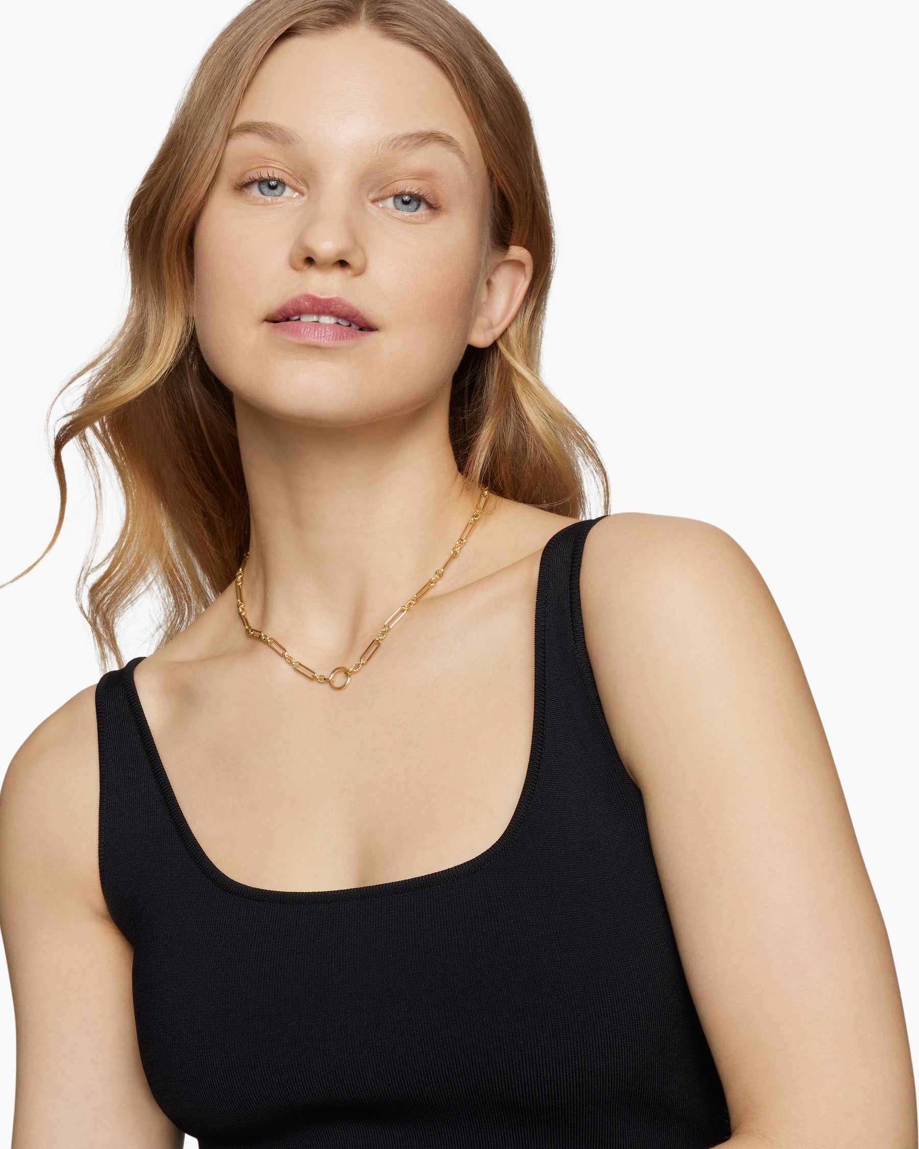 Alternative view of Lexington Chain Necklace in 18K Yellow Gold, 4.5mm
