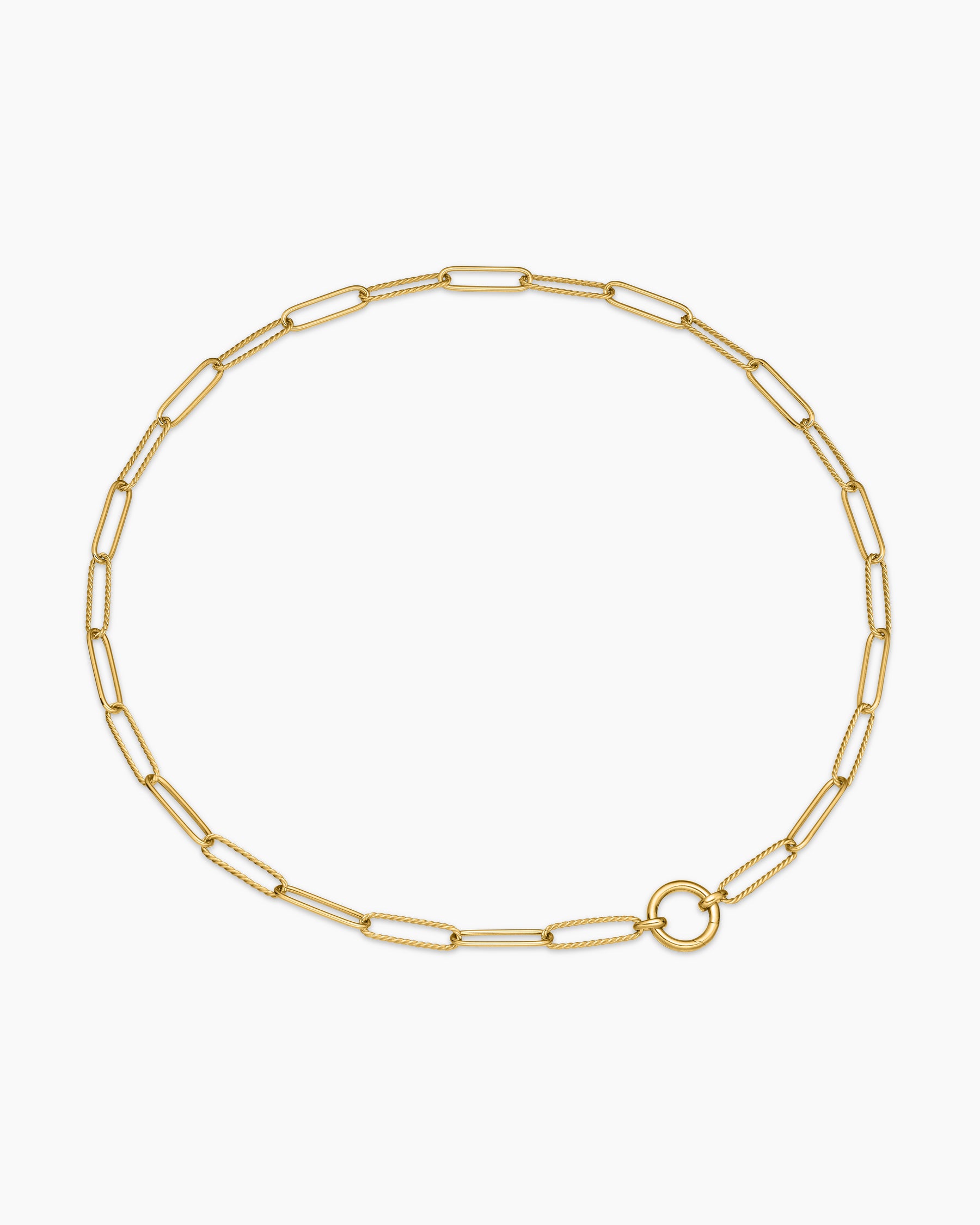 DY Madison Elongated Chain Necklace in 18K Yellow Gold, 5mm - Image 3